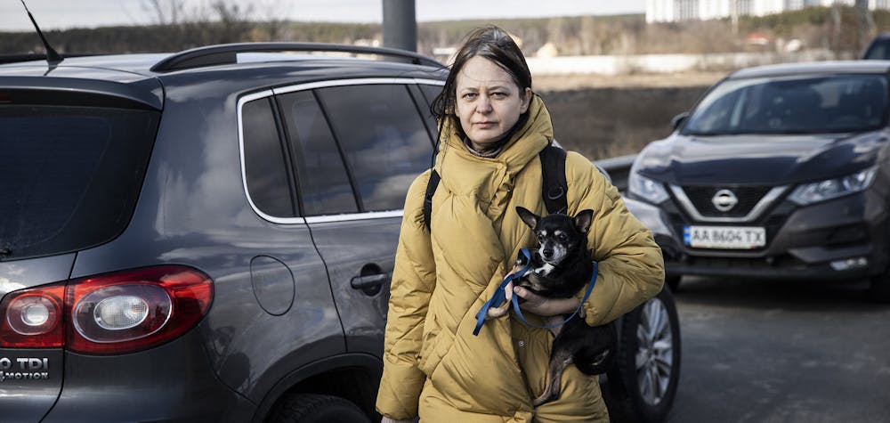 L'évacuation des civils des villes ukrainiennes d'Irpin et de Bucha se poursuit, dans la région de Kiev, 10 mars