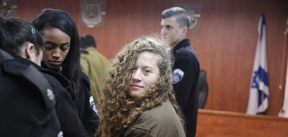 Ahed Tamimi, lors de sa présentation au tribunal ©  Getty Images