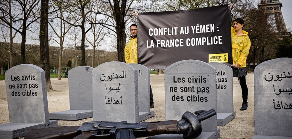 Action d'Amnesty International France à Paris © P-Y Brunaud
