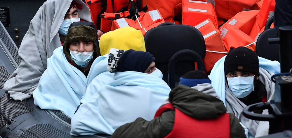 Des migrants recueillis en mer alors qu'ils tentaient de traverser la Manche, le 10 janvier 2022
Amnesty International France