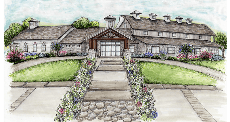 Artist's rendering of the new Highpointe Estate event venue.
