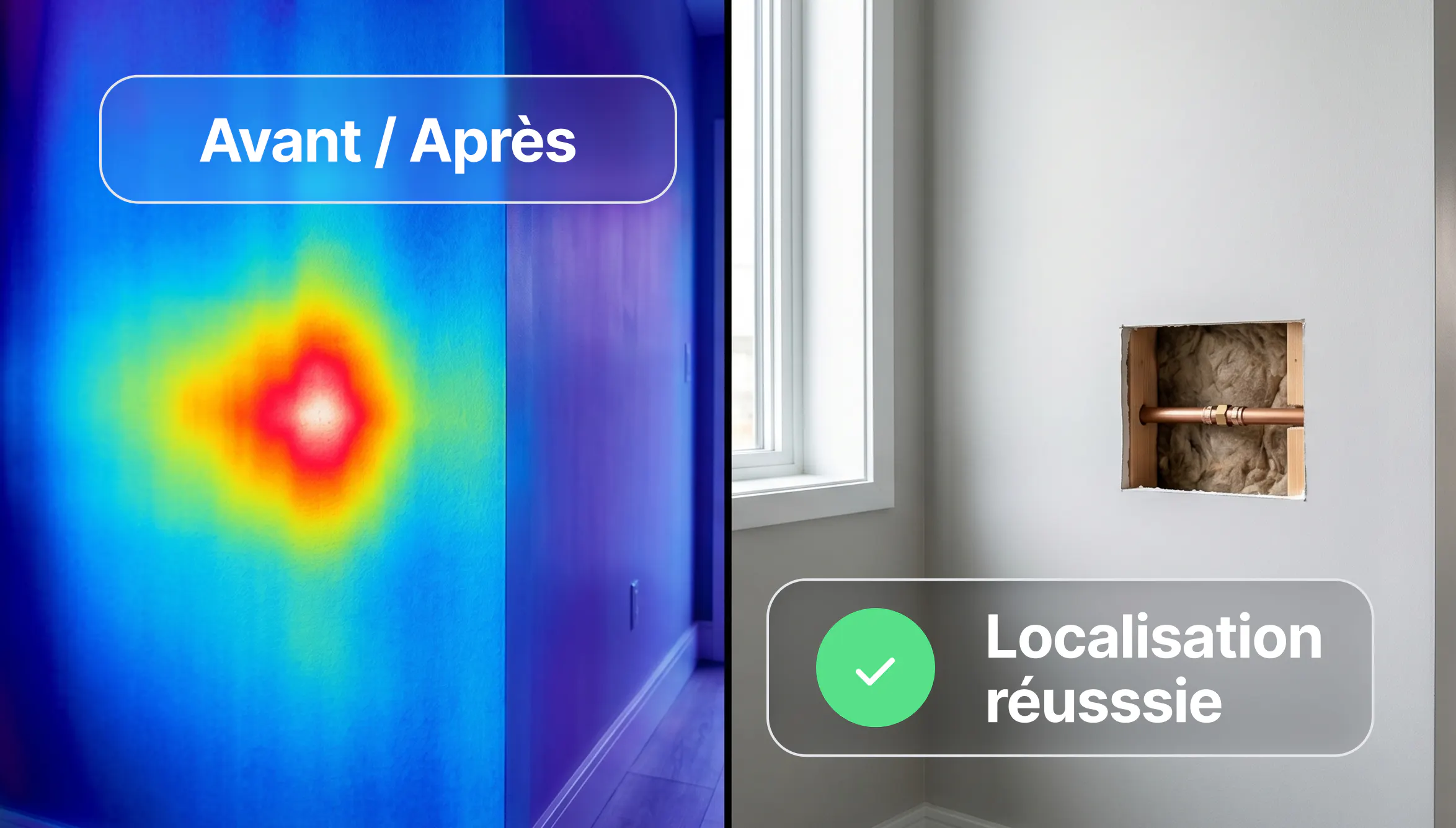 Avant/après, localisation réussie