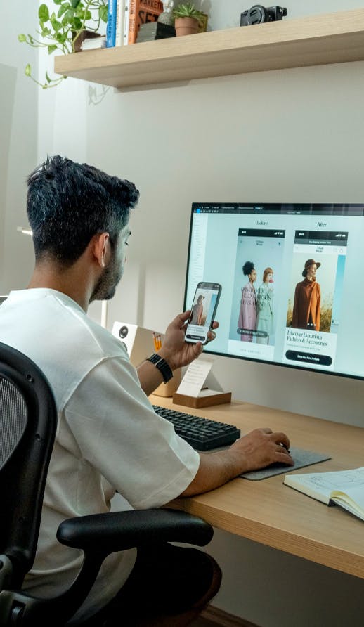 A UI Developer developing an eCommerce site's user interface. 