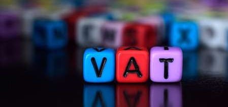 VAT spelt using child's cubes