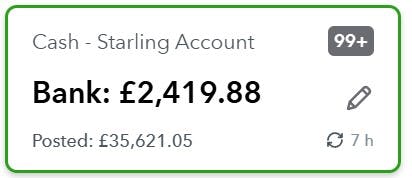 Quickbooks Bank balance