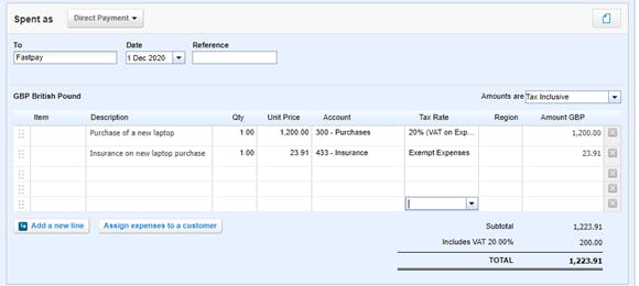 xero add details itemising bank transaction