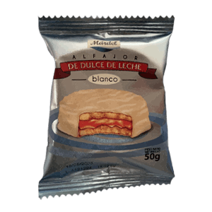 Alfajor blanco de dulce de leche
