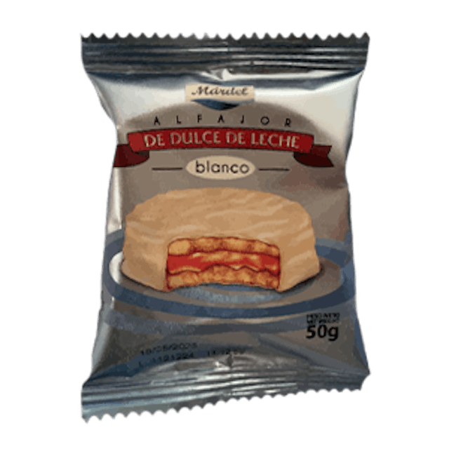 Alfajor blanco de dulce de leche