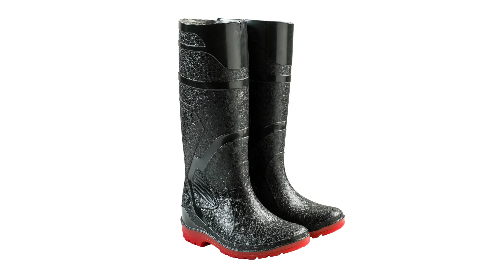 sepatu safety pvc ando boots thor black red andoboots.com