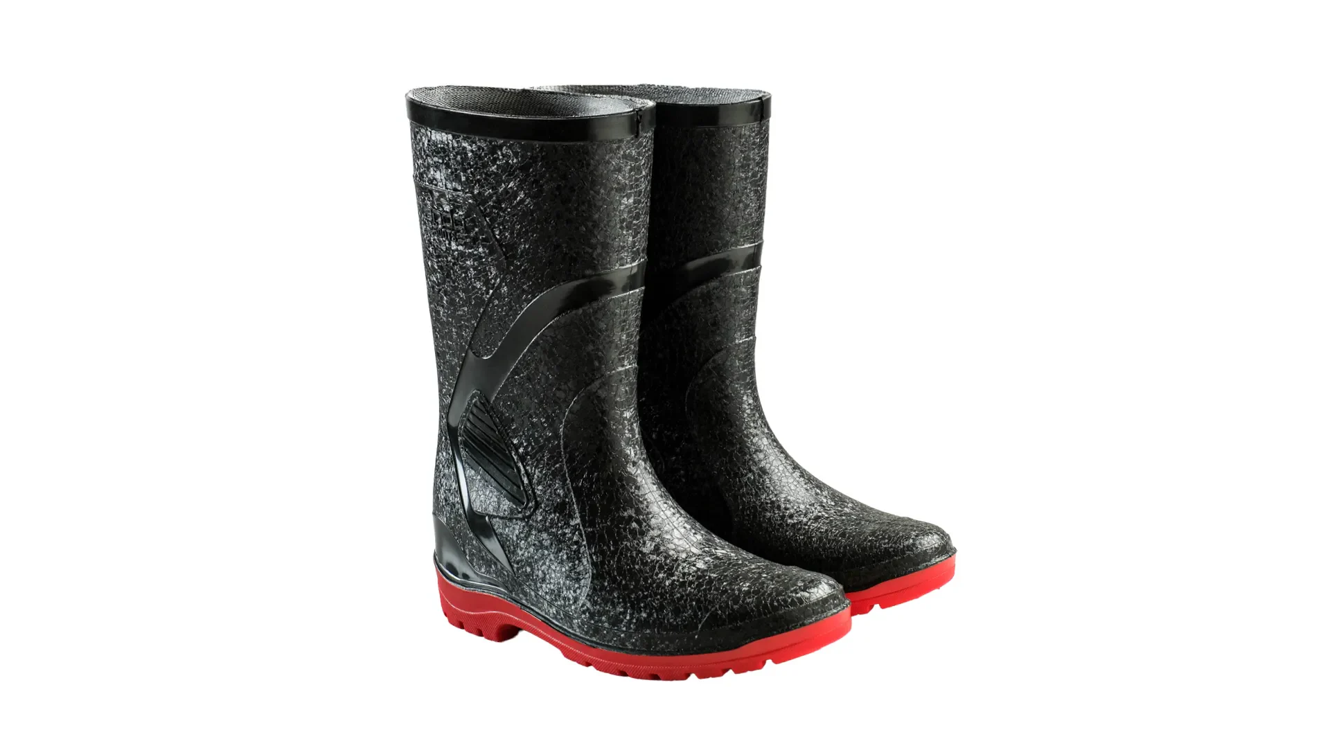sepatu safety pvc ando boots thor black red andoboots.com