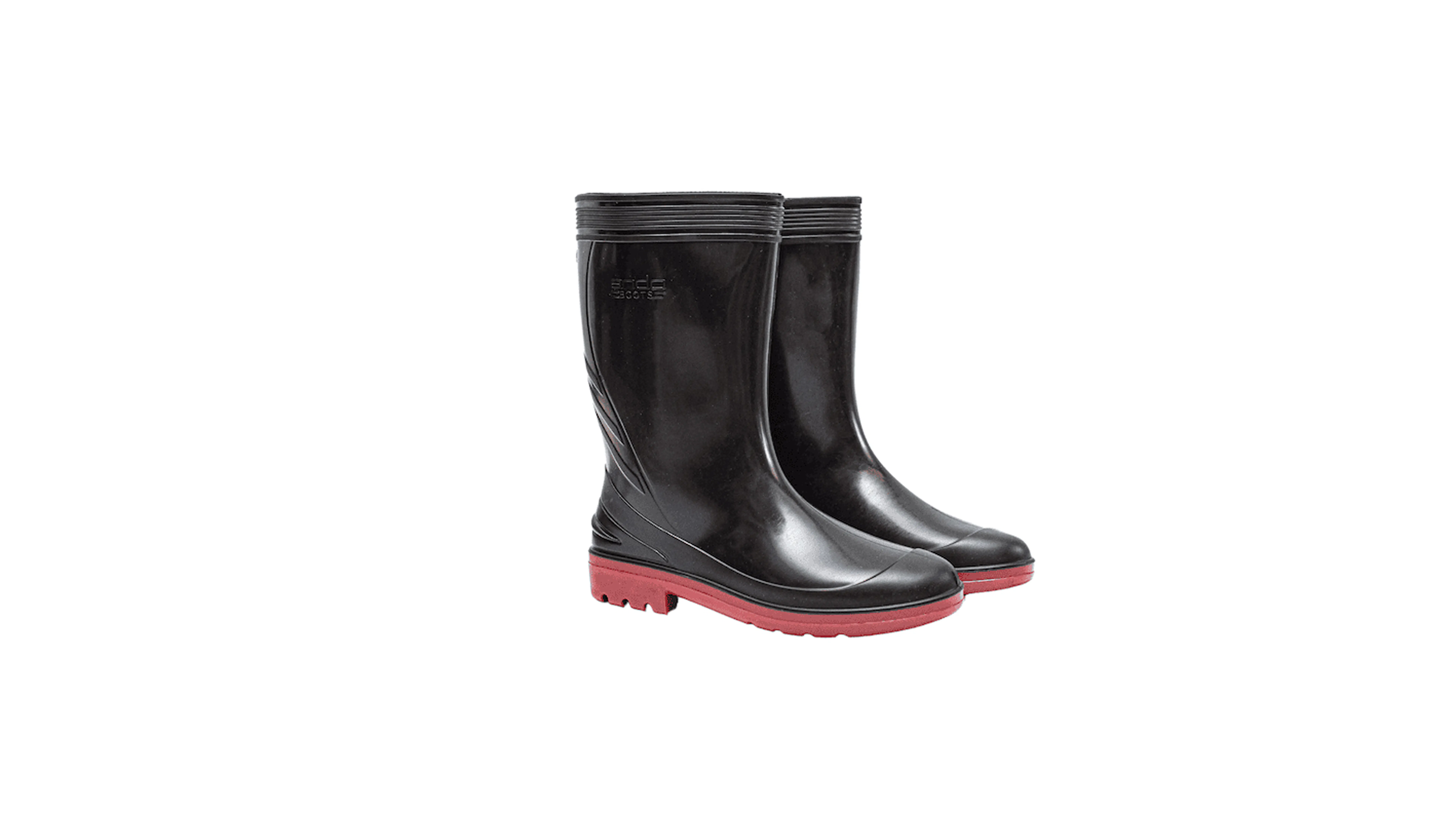 sepatu safety pvc ando boots hammer black red andoboots.com
