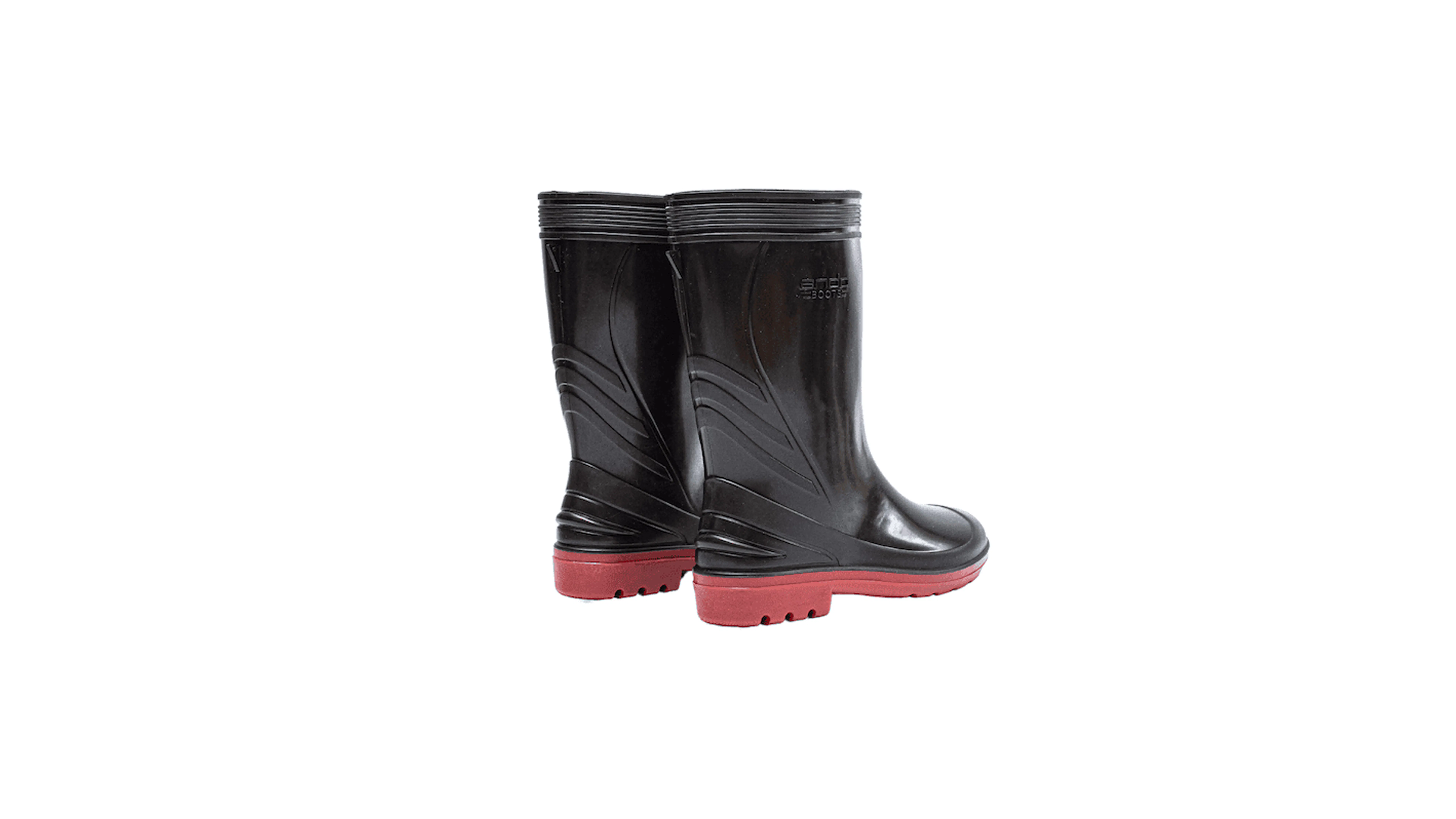 sepatu safety pvc ando boots hammer black red andoboots.com