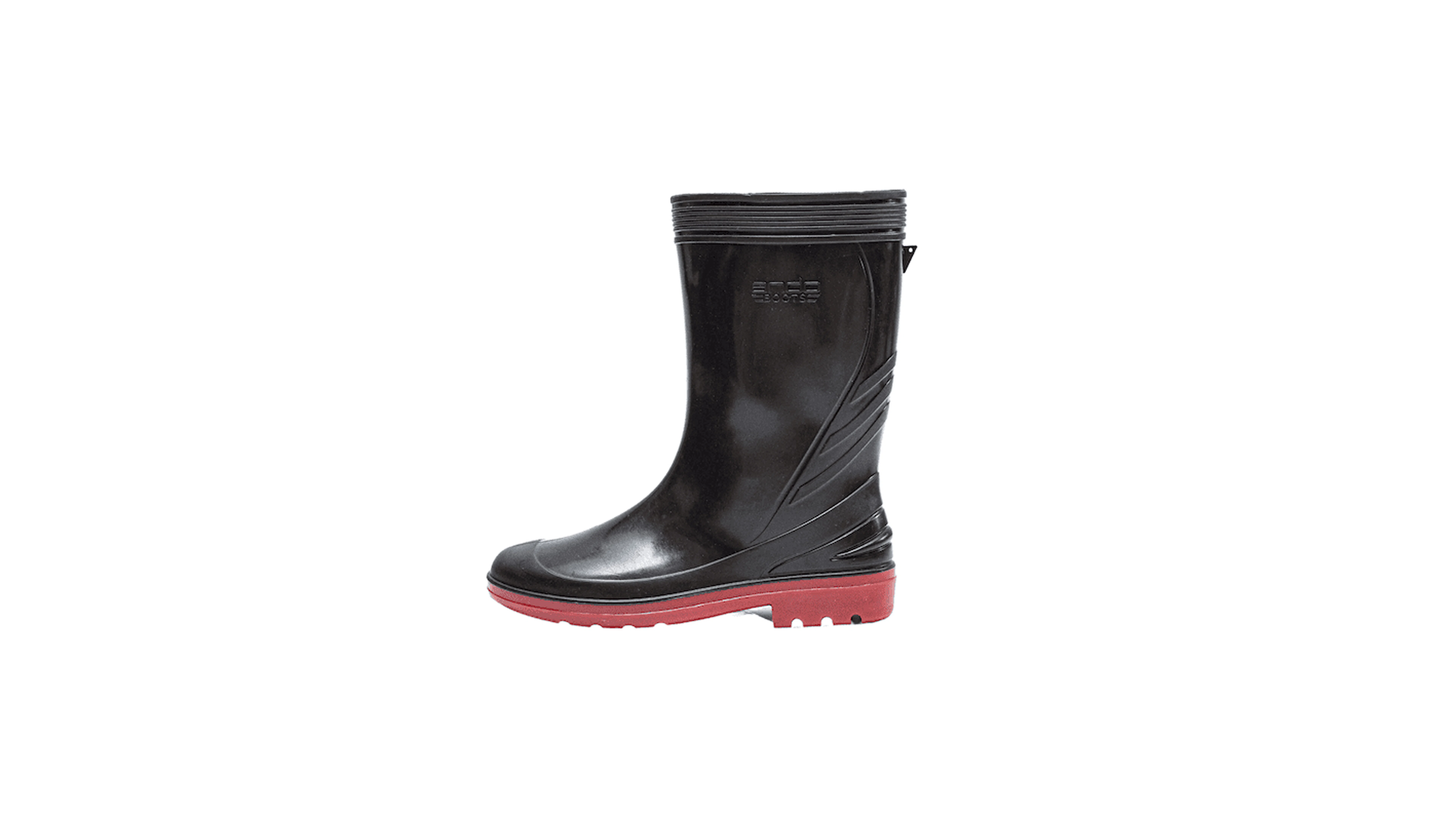 sepatu safety pvc ando boots hammer black red andoboots.com