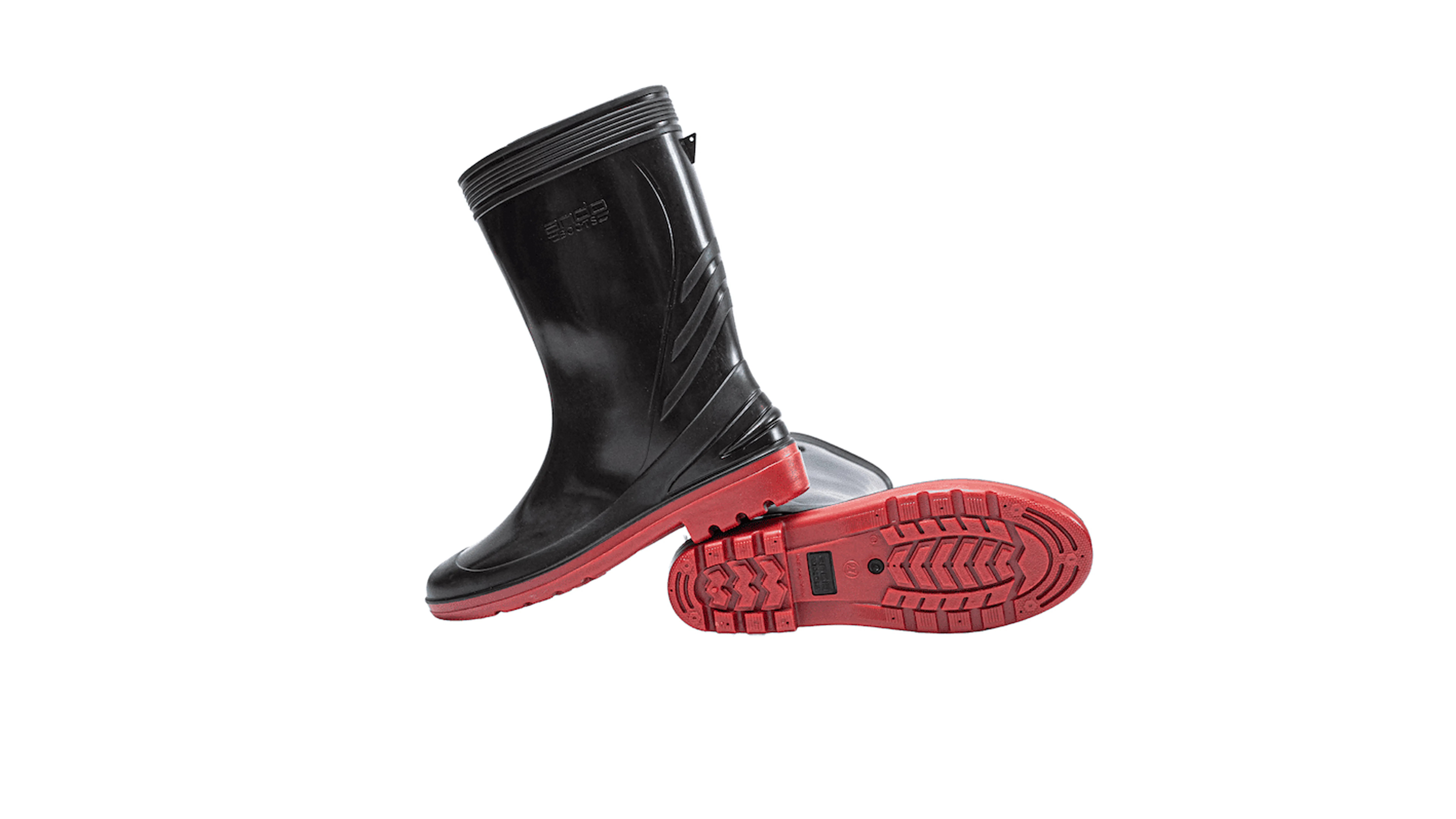 sepatu safety pvc ando boots hammer black red andoboots.com