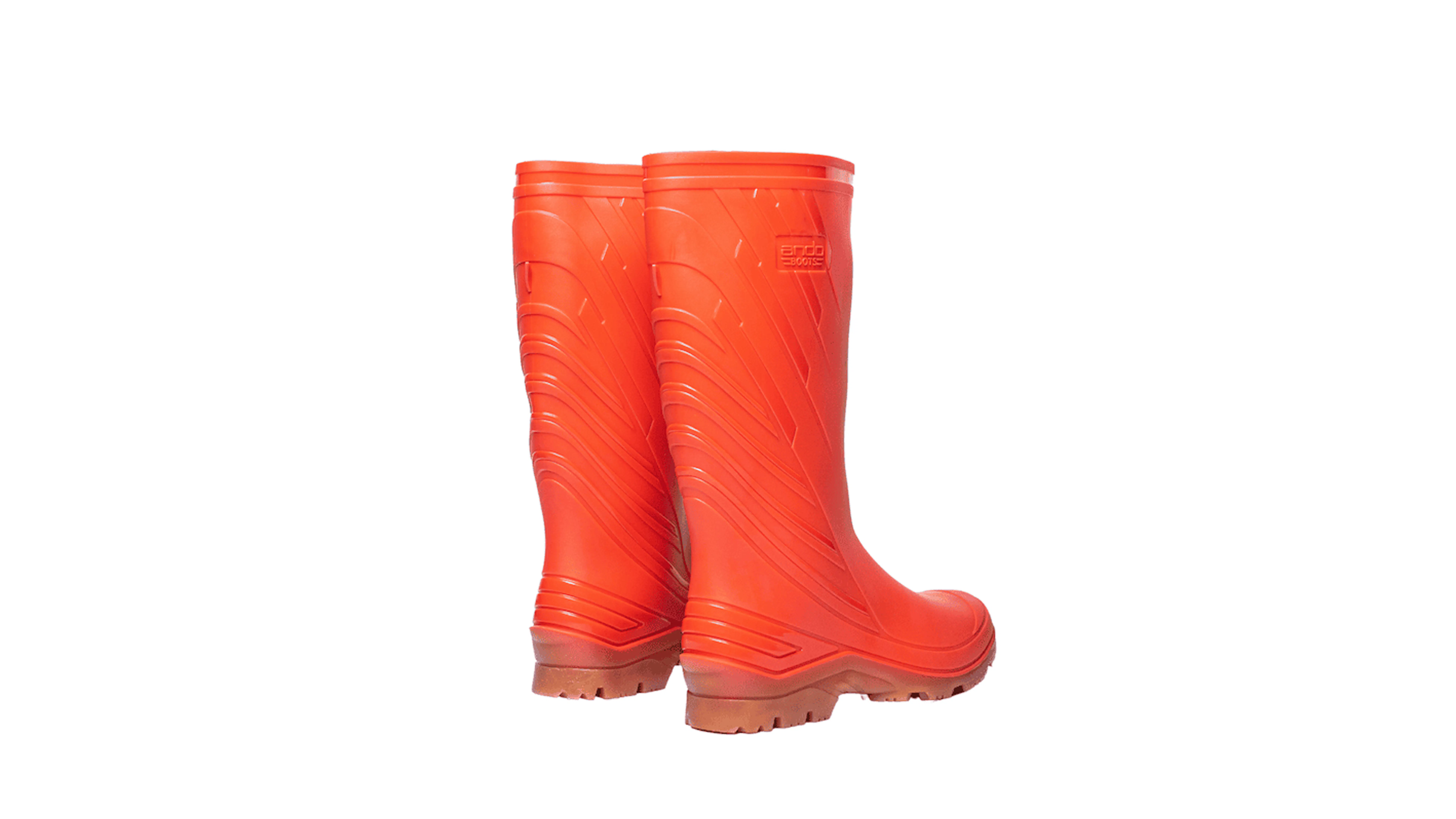 sepatu safety pvc ando boots orange penthel andoboots.com