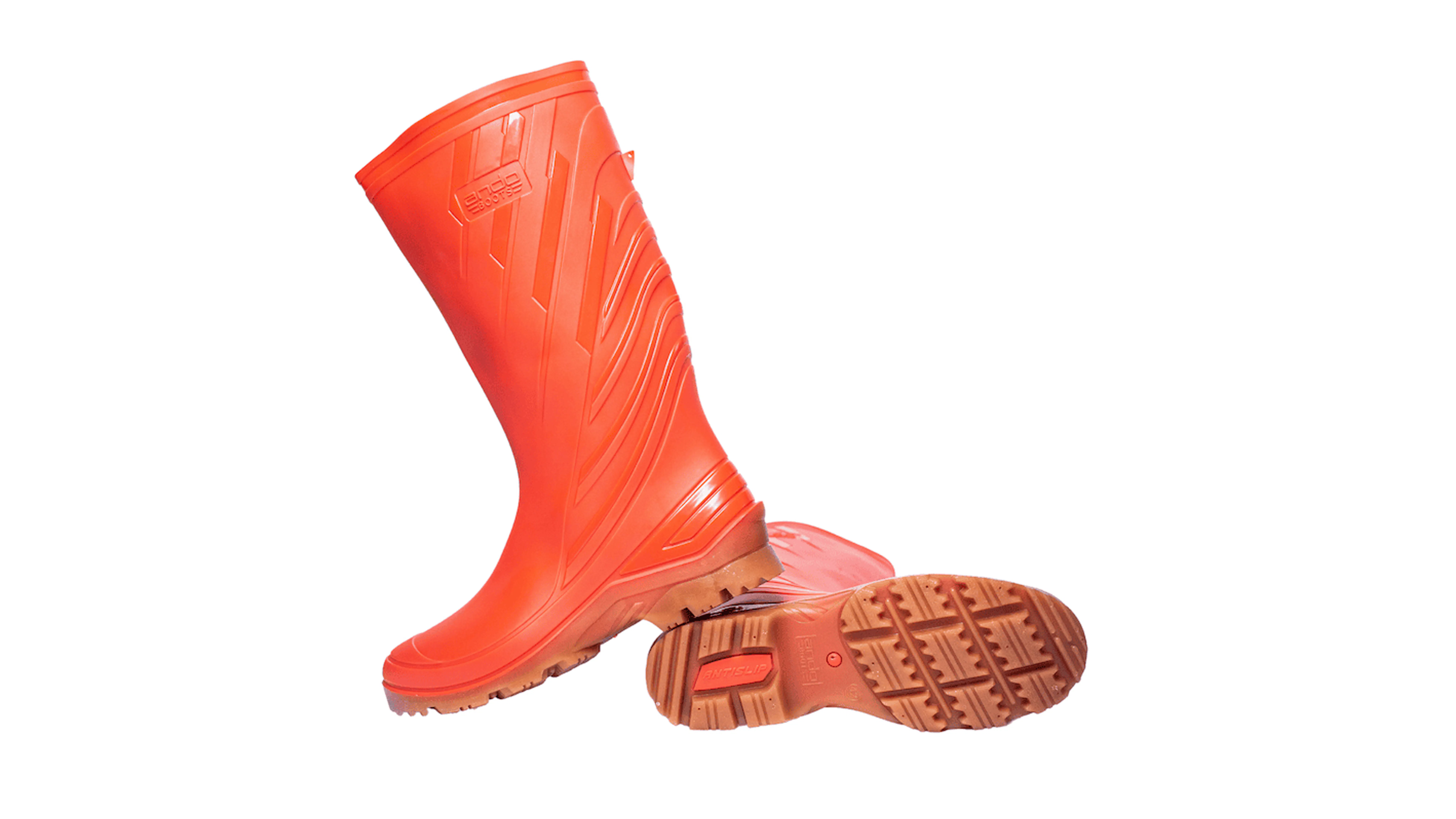 sepatu safety pvc ando boots orange penthel andoboots.com