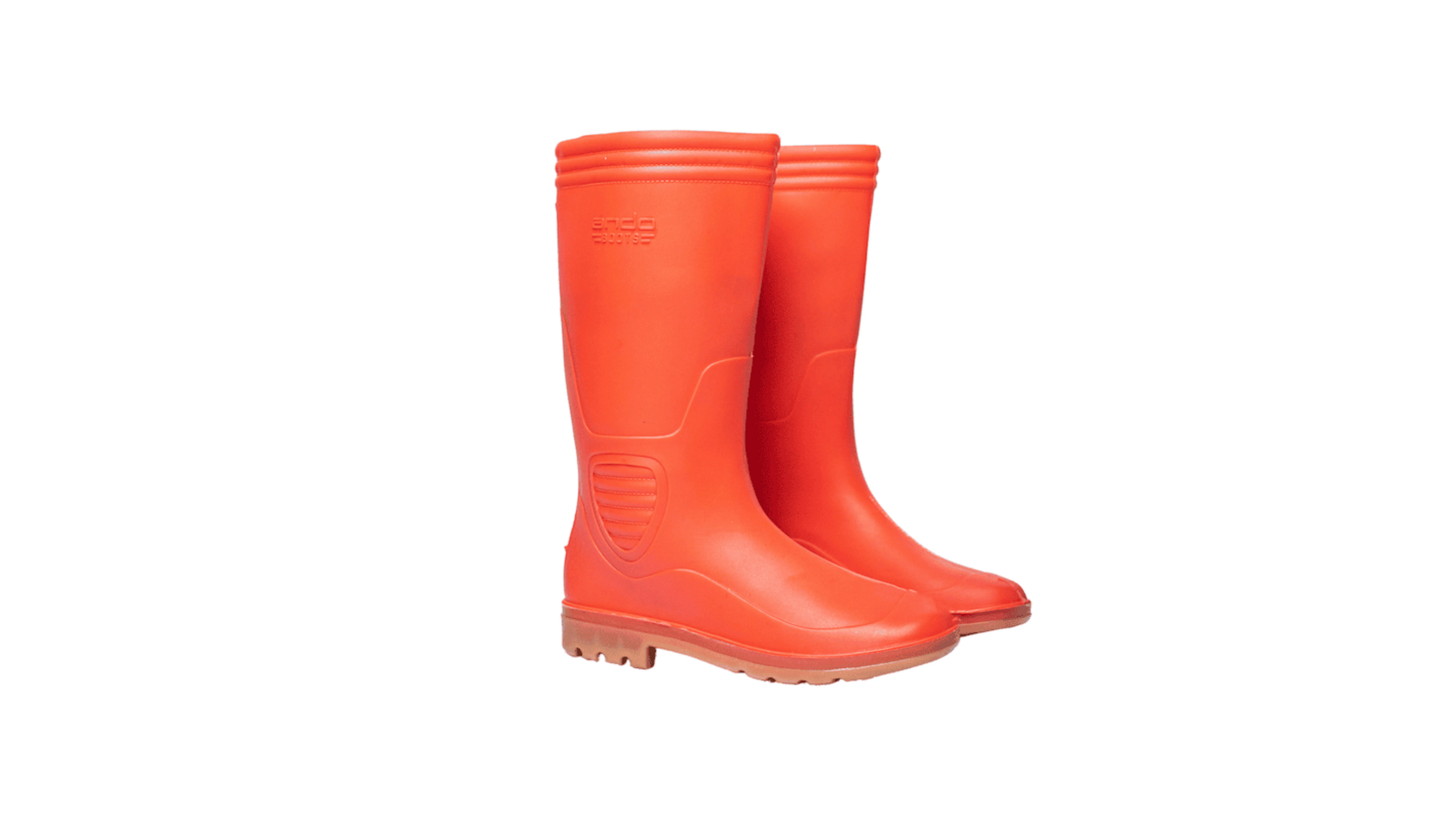 sepatu safety pvc ando boots orange penthel andoboots.com
