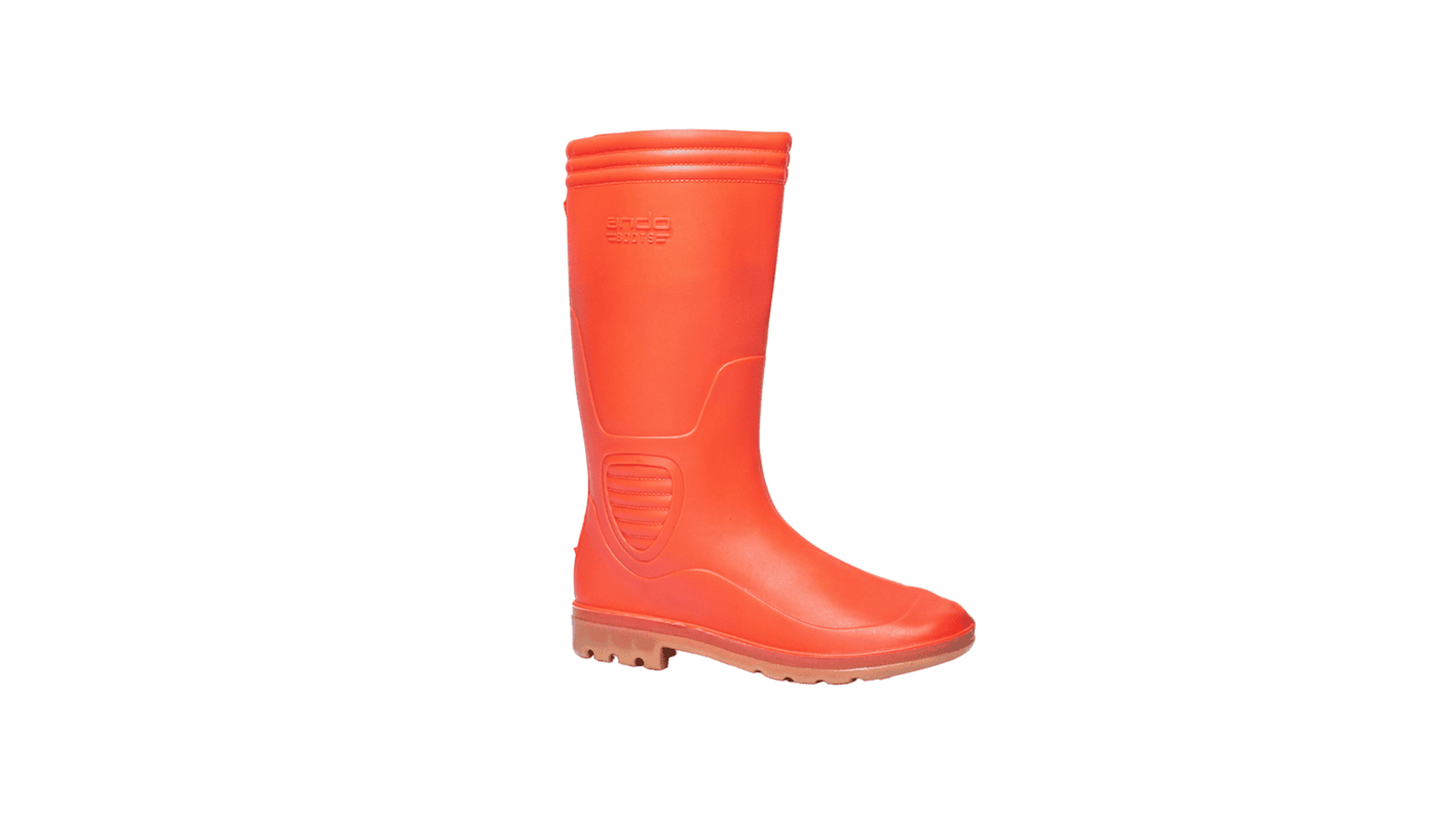 sepatu safety pvc ando boots orange penthel andoboots.com