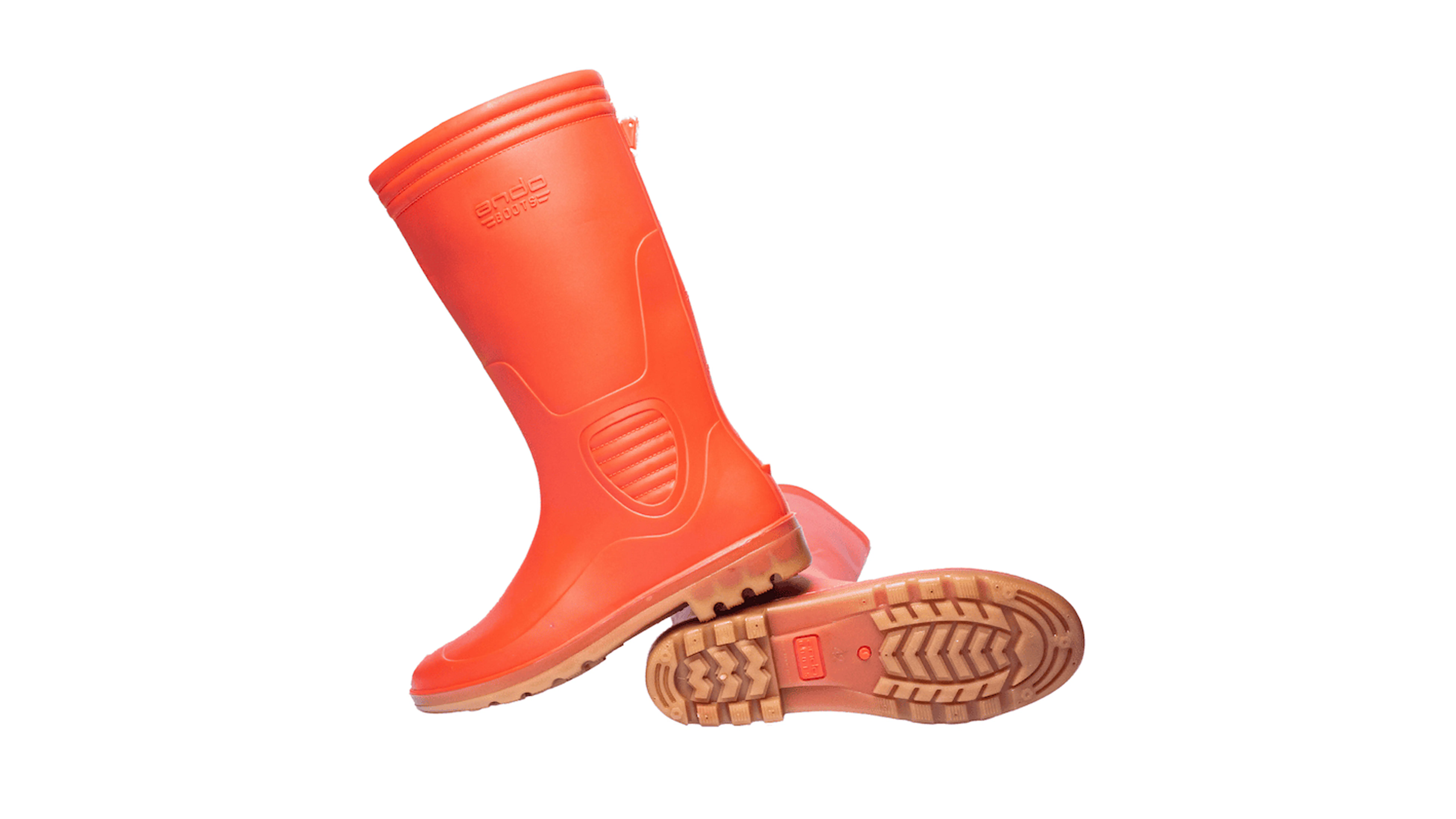 sepatu safety pvc ando boots orange penthel andoboots.com