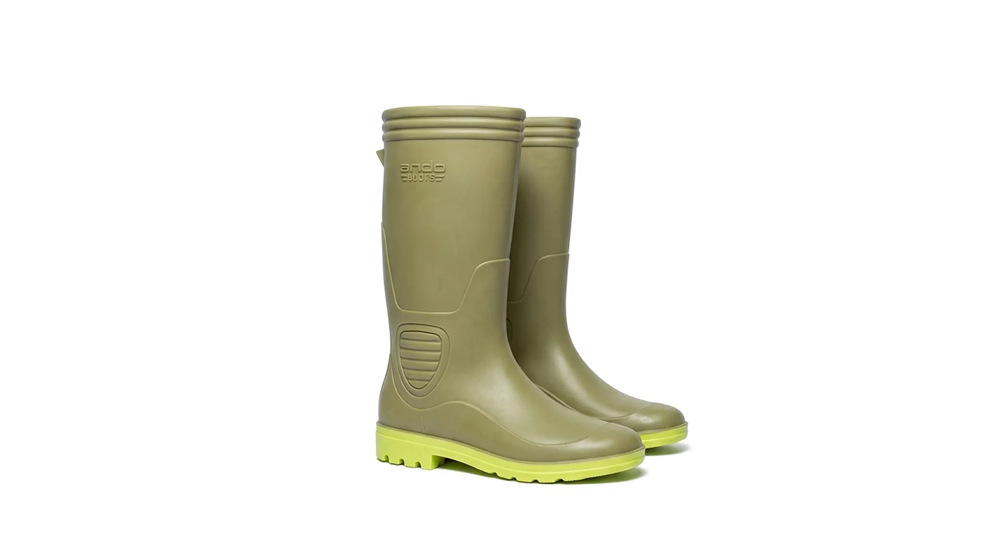 sepatu safety pvc ando boots green neon andoboots.com