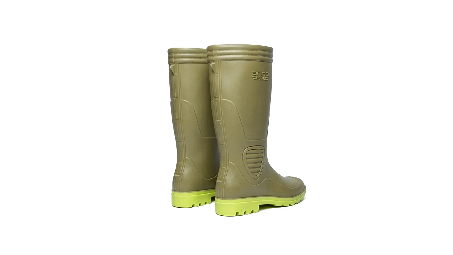 sepatu safety pvc ando boots green neon andoboots.com