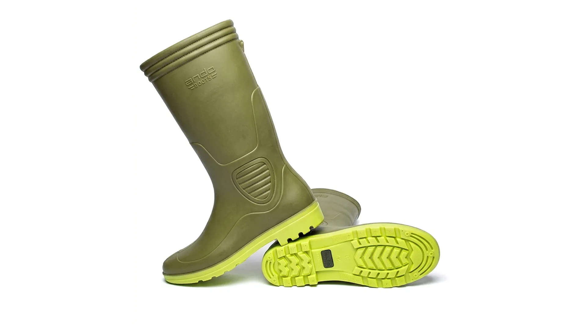 sepatu safety pvc ando boots green neon andoboots.com