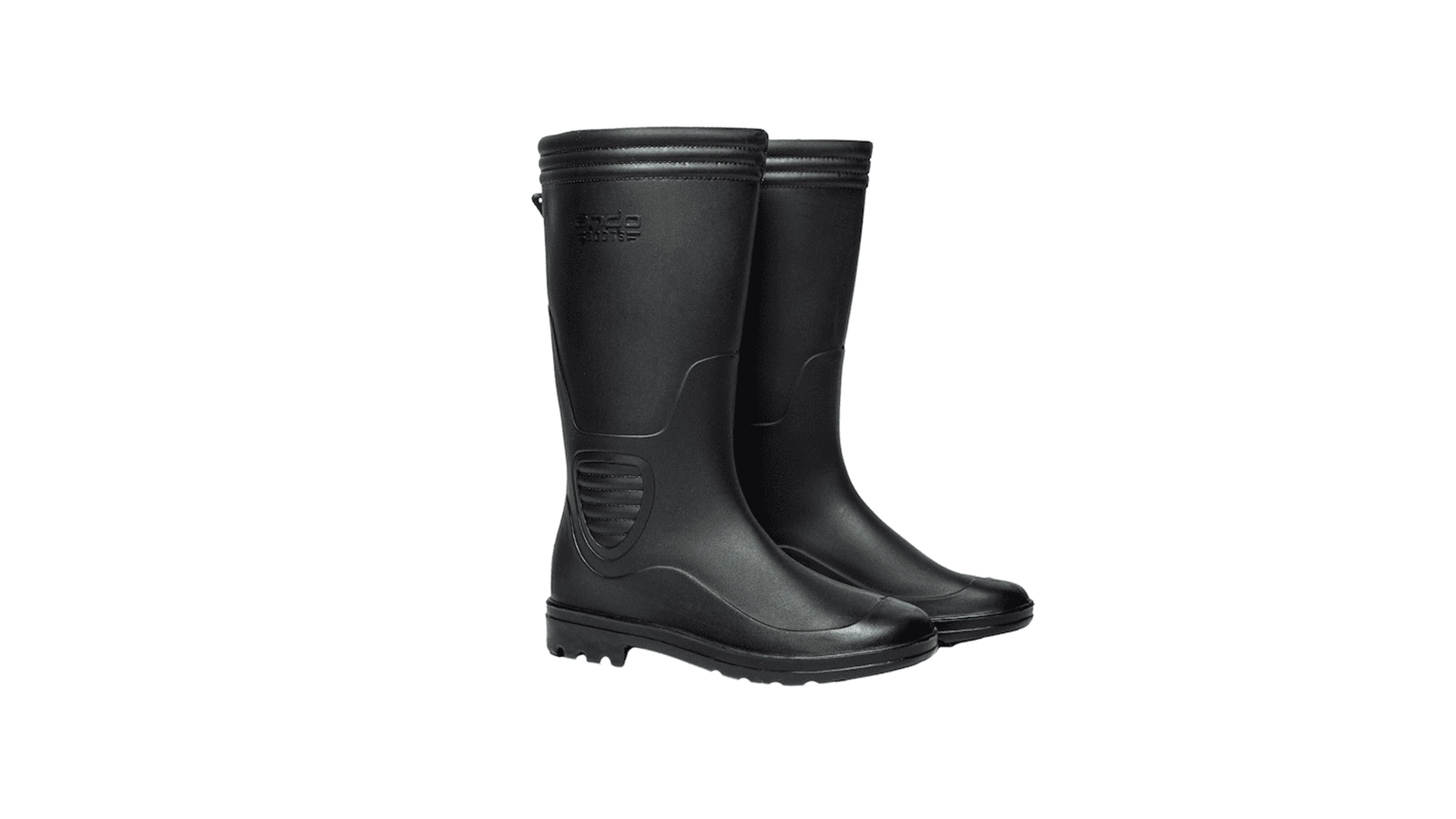 sepatu safety pvc ando boots all black andoboots.com