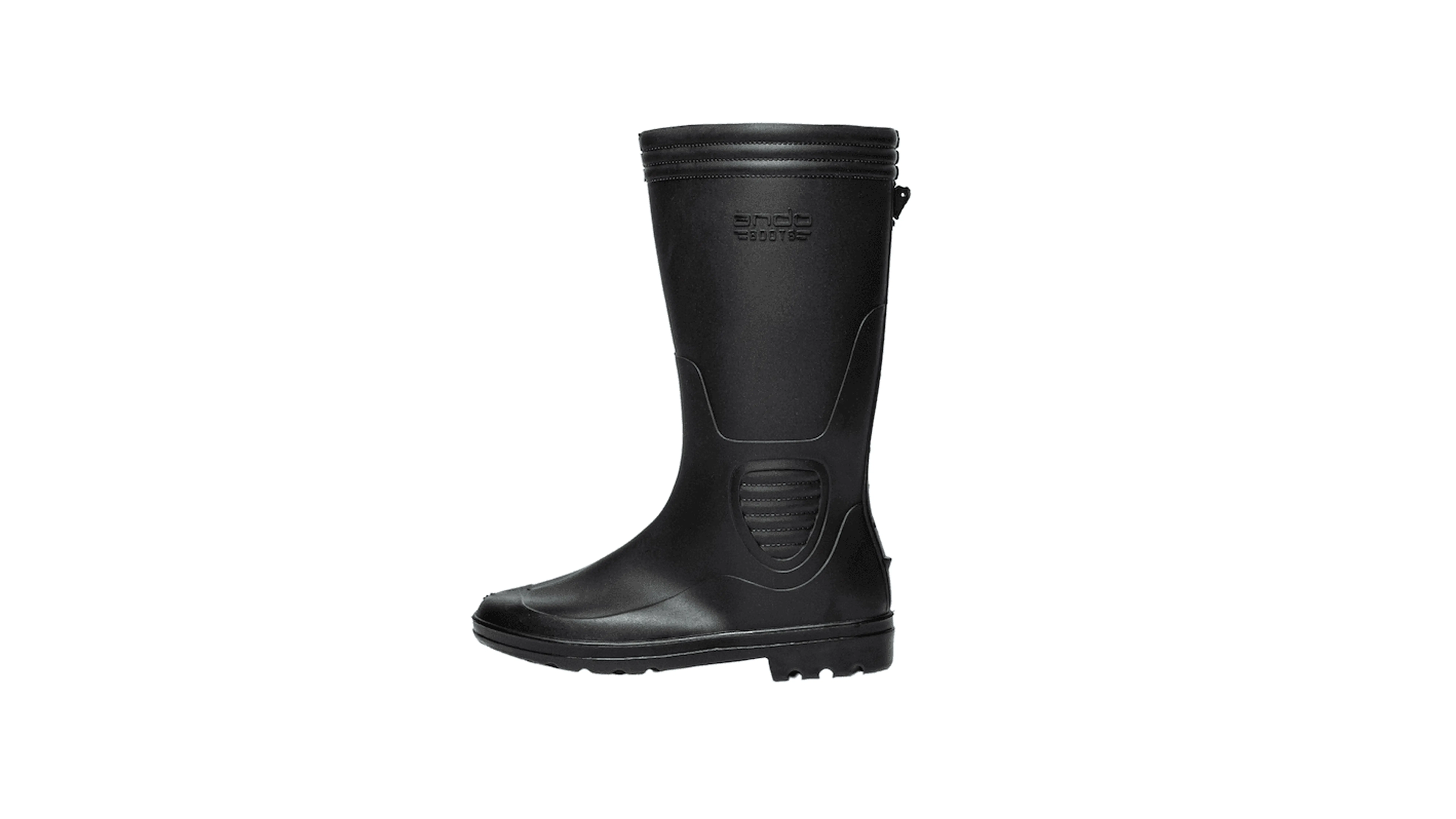 sepatu safety pvc ando boots all black andoboots.com