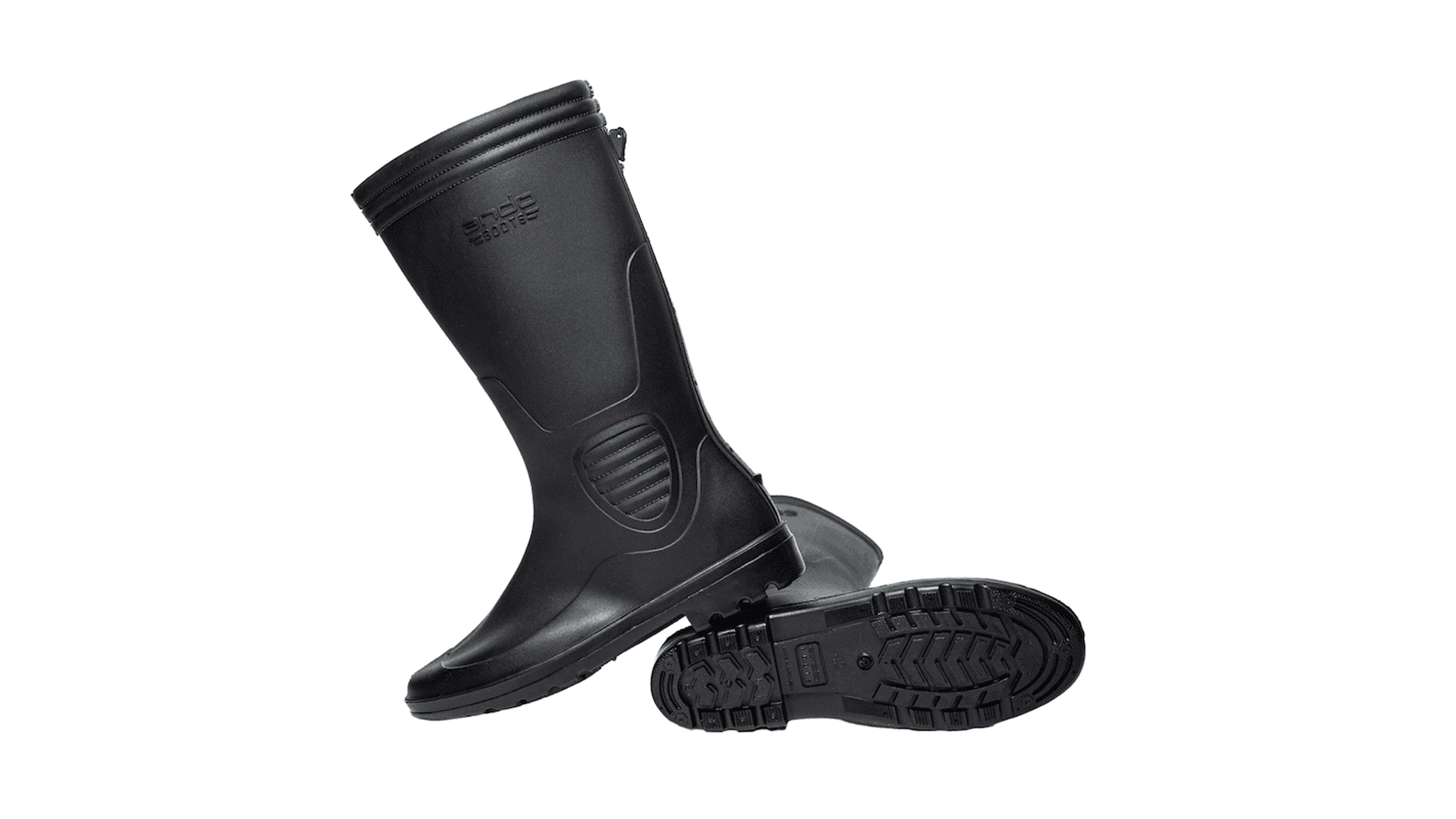 sepatu safety pvc ando boots all black andoboots.com