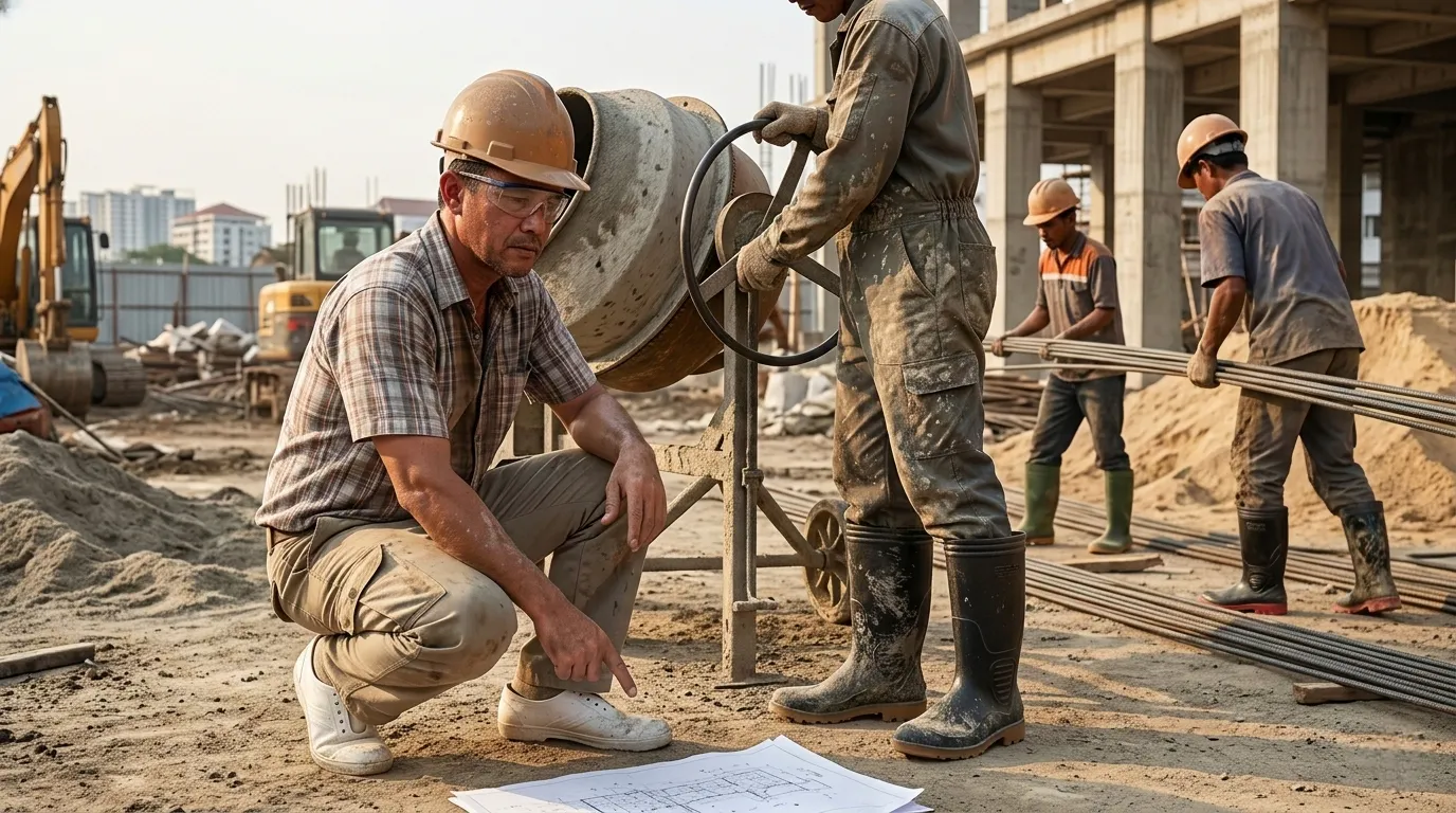penggunaan berbagai macam produksi ando boots di lingkungan kerja industri konstruksi