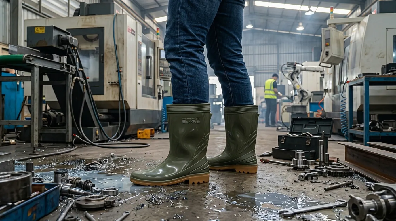 pemakaian ando boots dalam kegiatan industri manufaktur