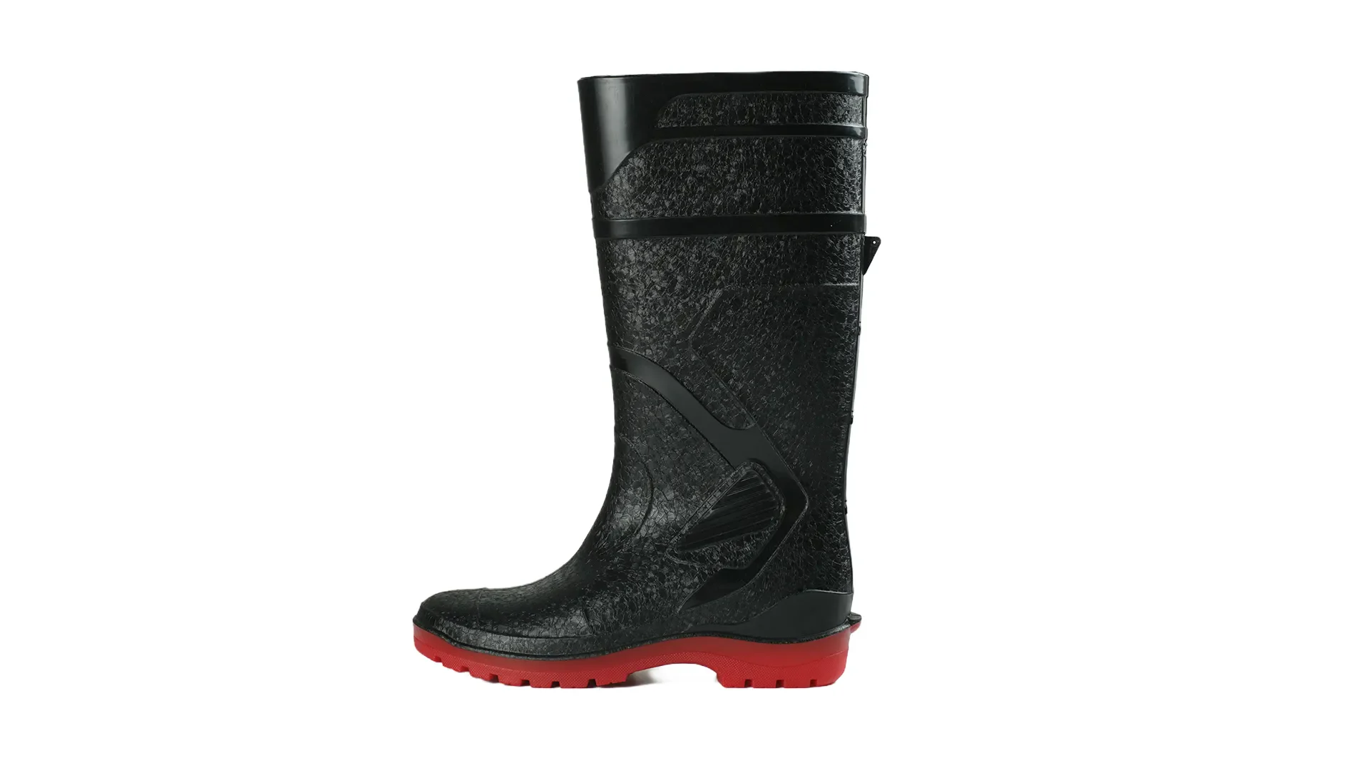 sepatu safety pvc ando boots thor black red andoboots.com