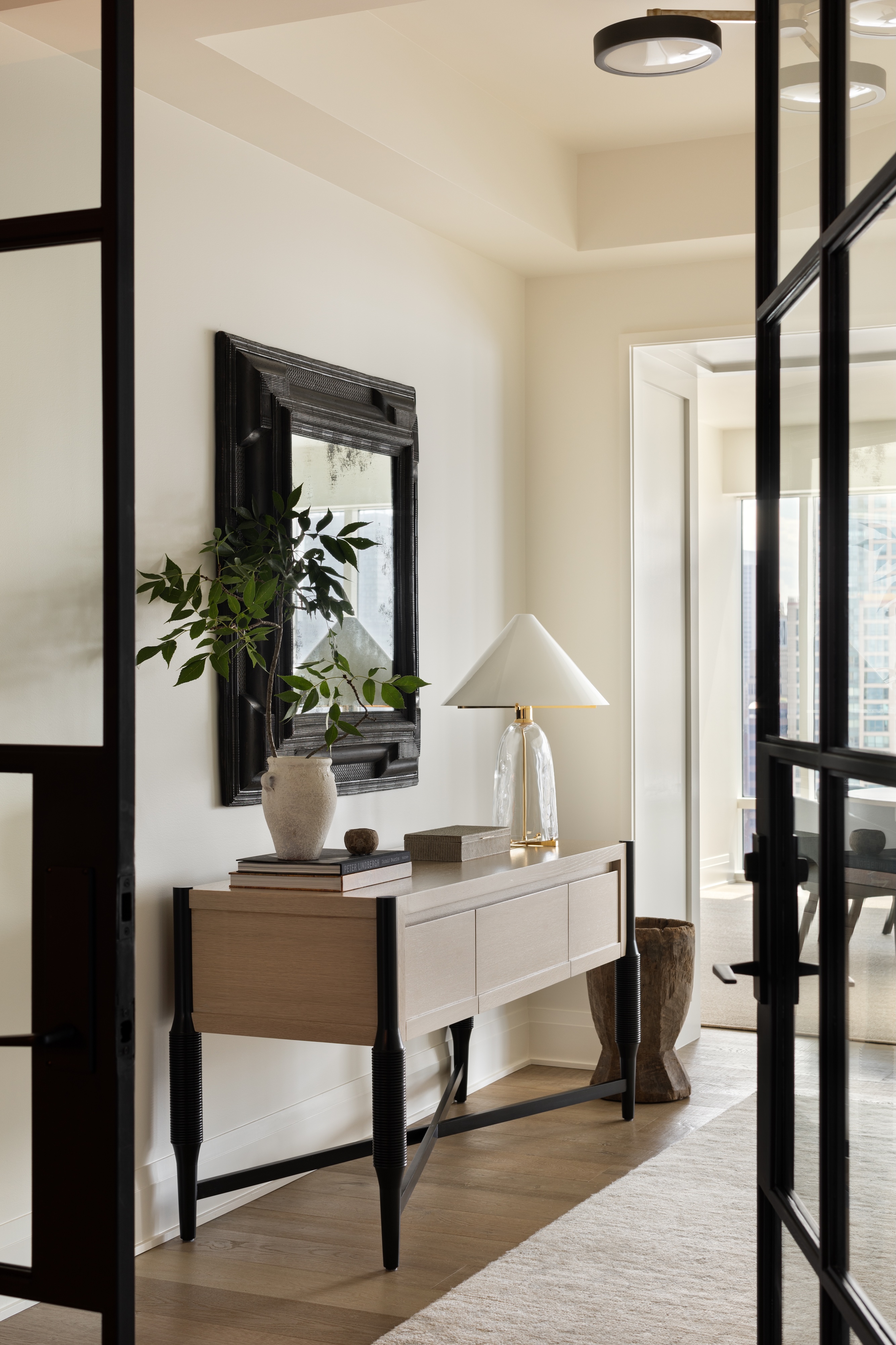 Andrea Goldman Luxury Interior Design Firm Chicago City Sanctuary Foyer