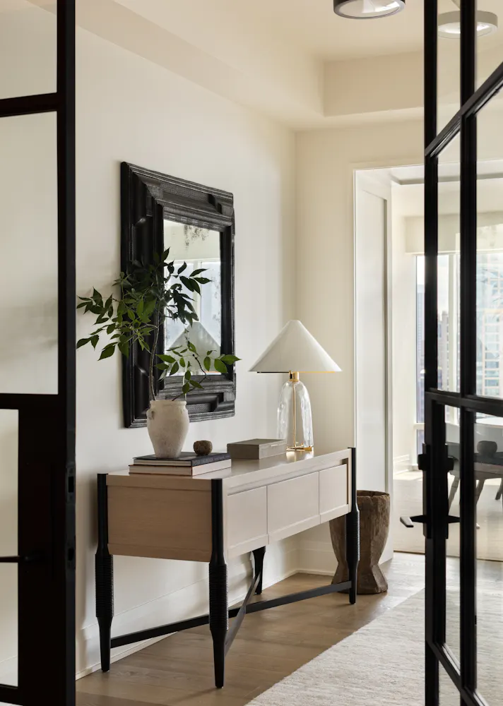 Andrea Goldman Luxury Interior Design Firm Chicago City Sanctuary Foyer