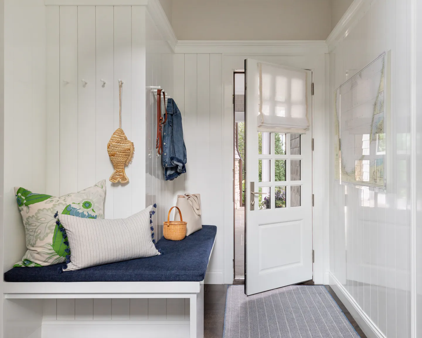 Andrea Goldman Luxury Interior Design Firm Chicago Coastal Residence Mudroom