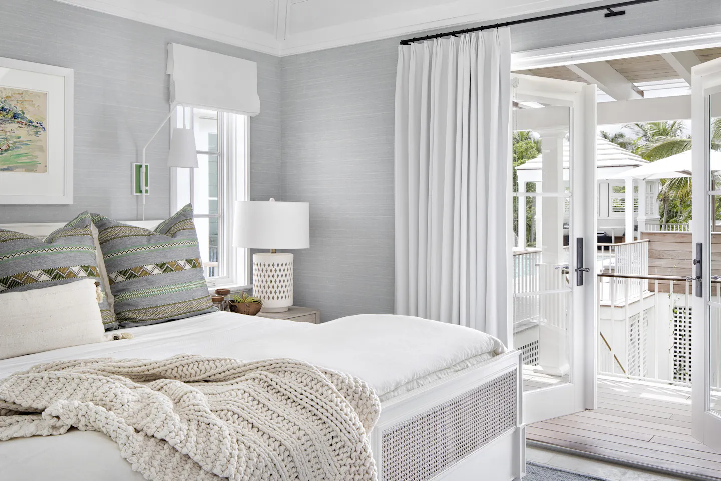 OL Andrea Goldman Luxury Interior Design Firm Chicago Floridian Guest House Bedroom