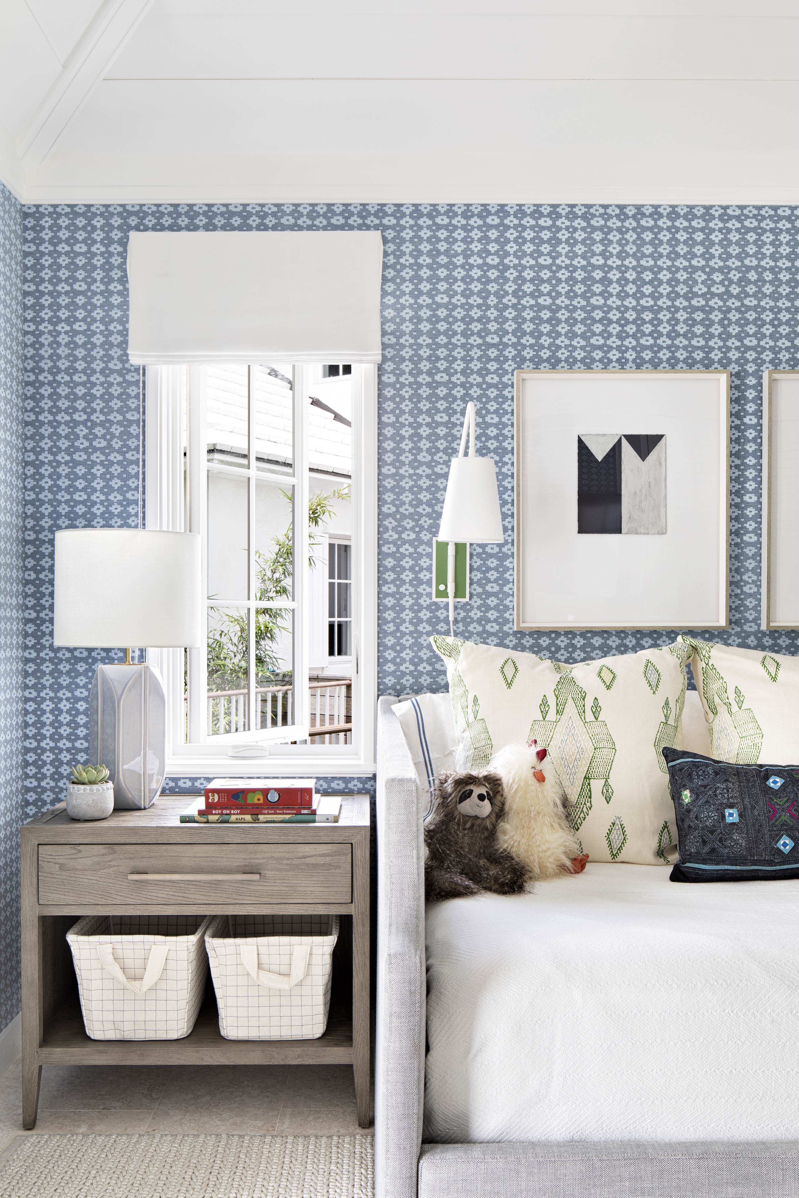 OM Andrea Goldman Luxury Interior Design Firm Chicago Floridian Guest House Bedroom Kids