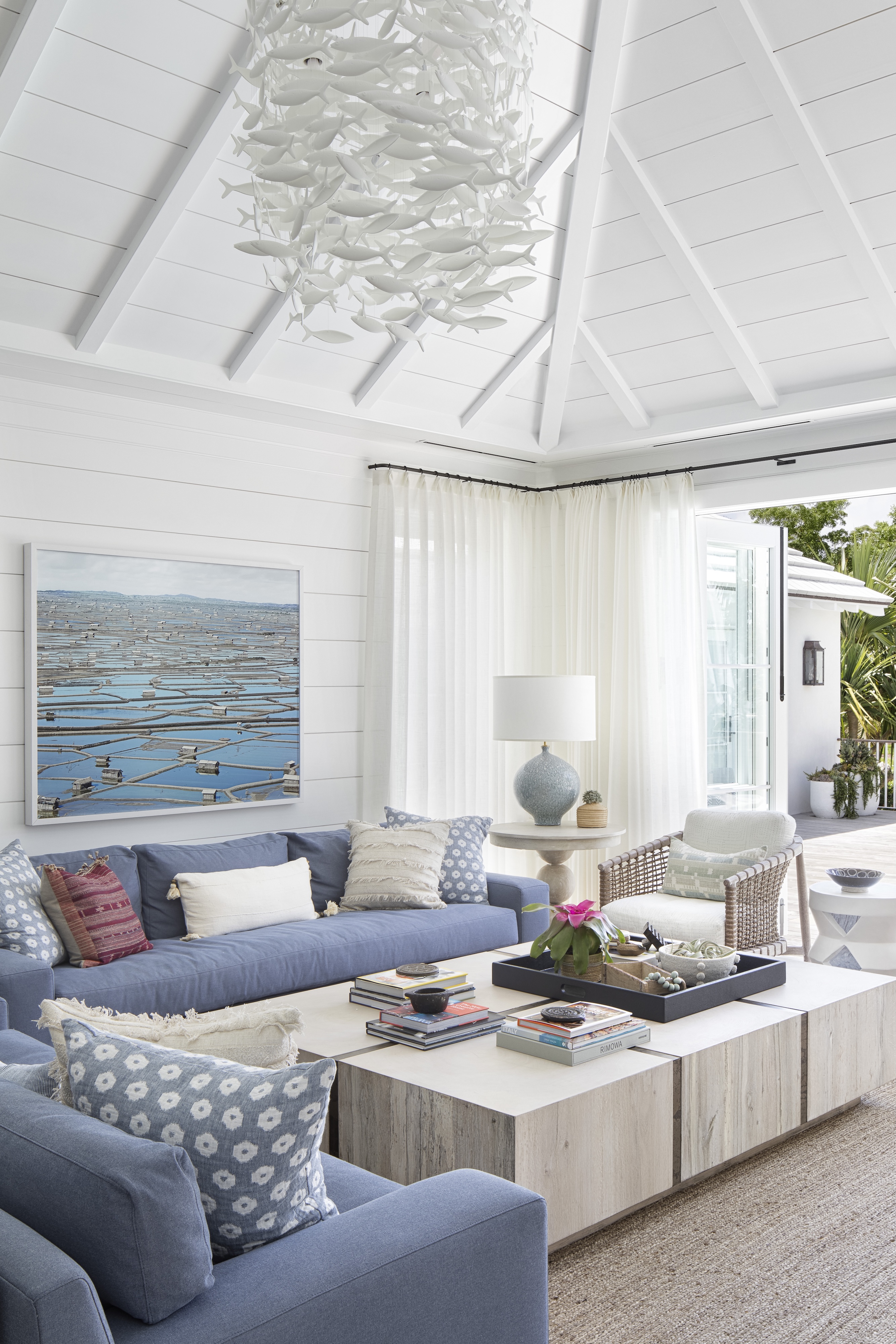 OB Andrea Goldman Luxury Interior Design Firm Chicago Floridian Guest House Openplan Livingroom Verticalshot