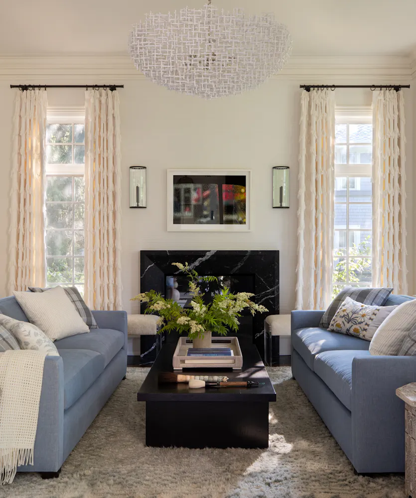 PR Andrea Goldman Luxury Interior Design Firm Chicago Glencoe Retreat Livingroom