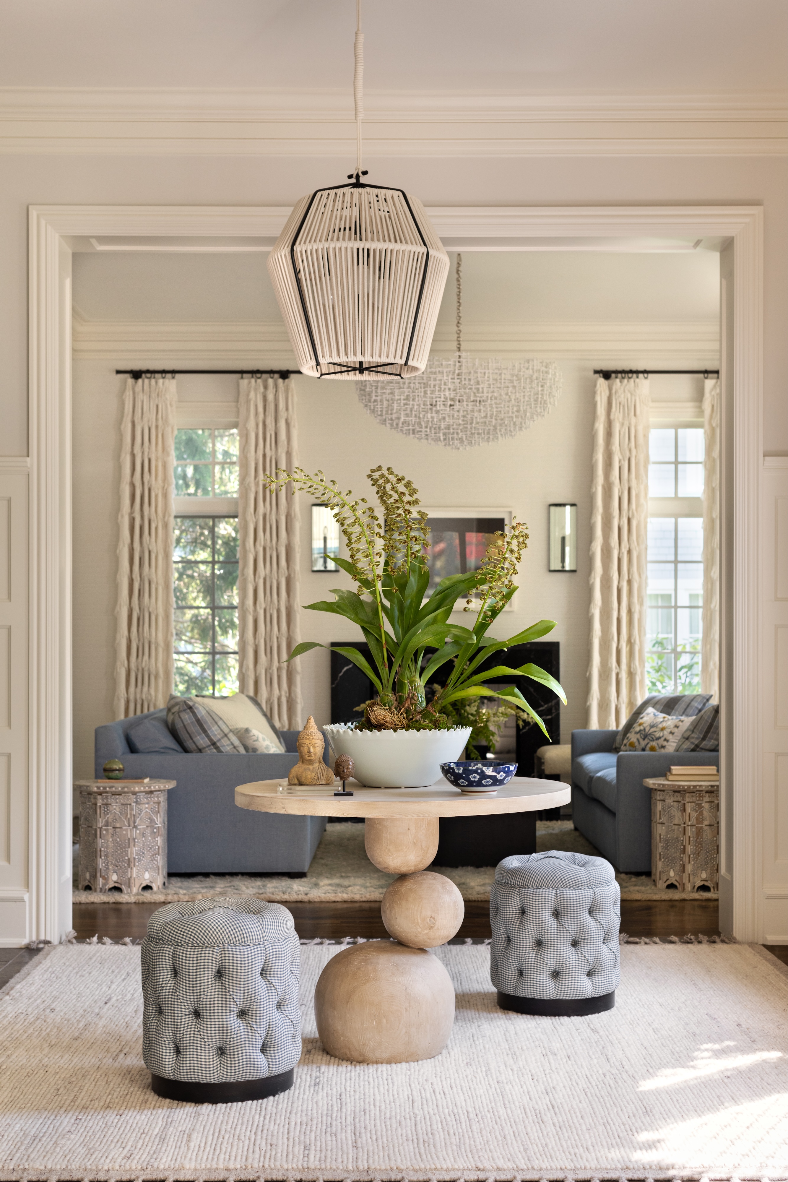 PS Andrea Goldman Luxury Interior Design Firm Chicago Glencoe Retreat Foyer Table