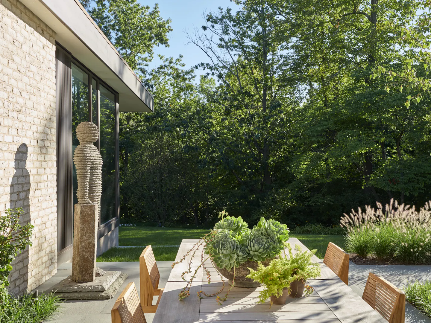 PJ Andrea Goldman Luxury Interior Design Firm Chicago Gallery Residence Exterior Outdoor Dining