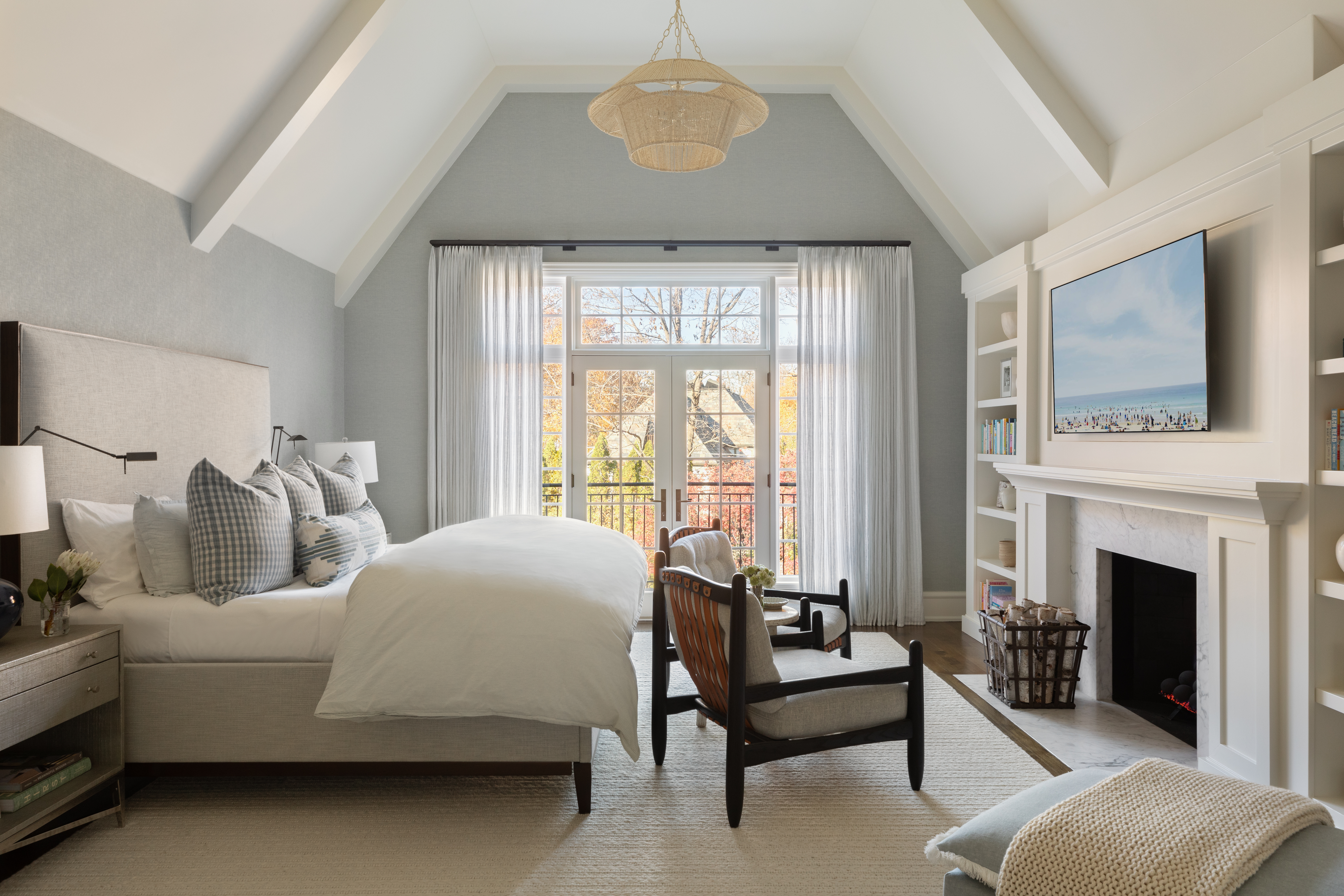 Ph Andrea Goldman Luxury Interior Design Firm Chicago Glencoe Retreat Bedroom