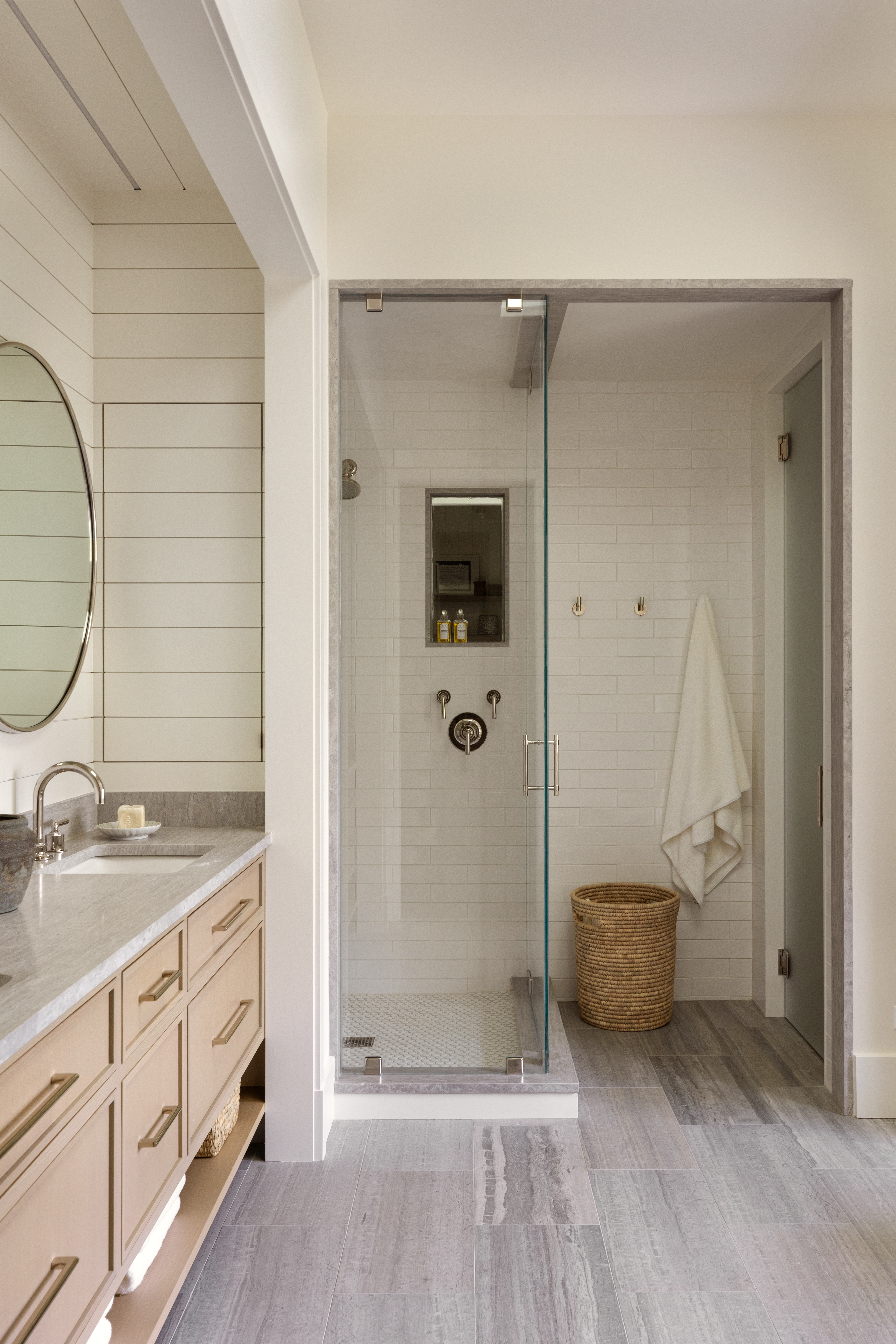 Pk Andrea Goldman Luxury Interior Design Firm Chicago Glencoe Retreat Bathroom Shower