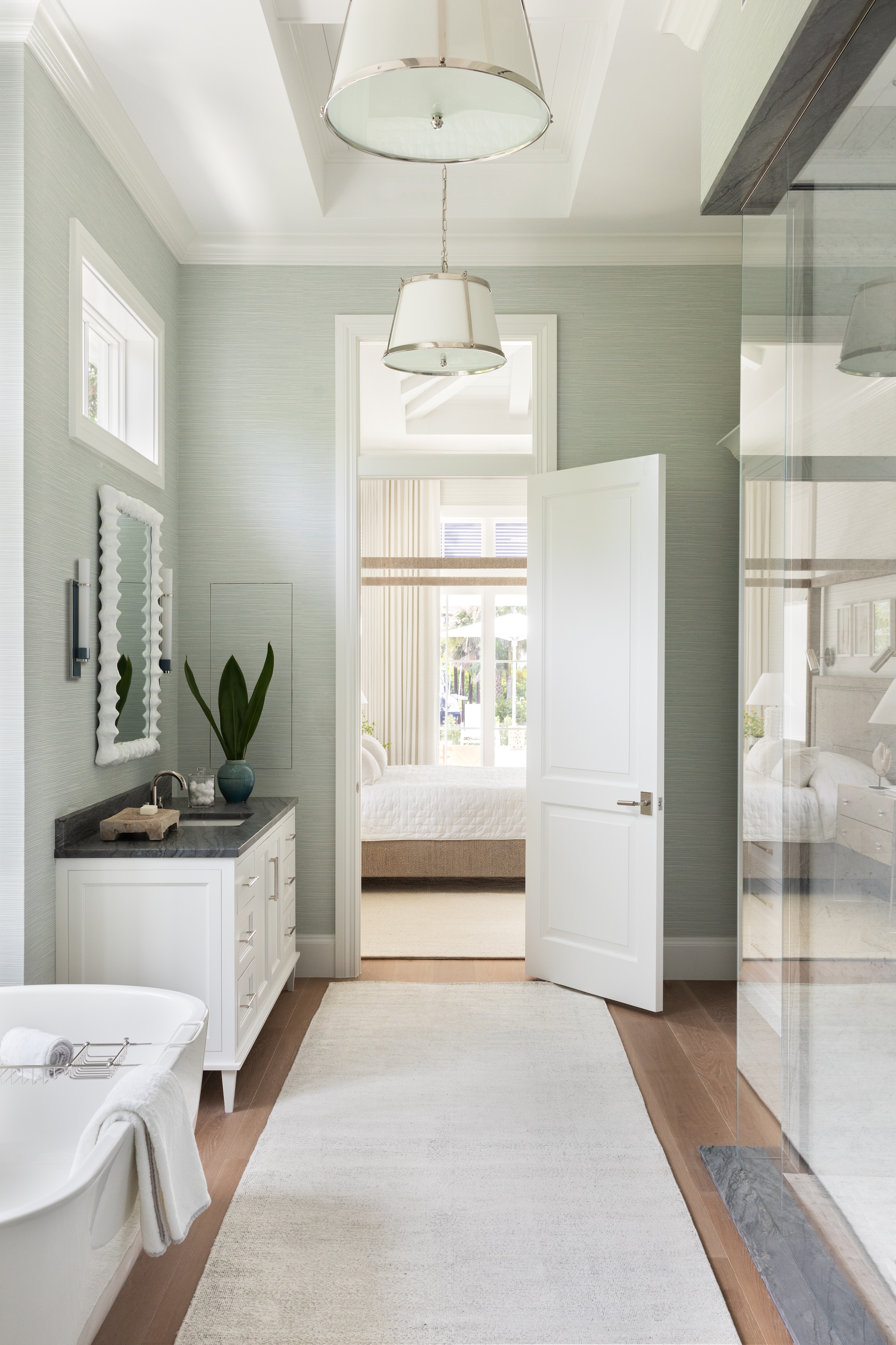 P4 Andrea Goldman Luxury Interior Design Firm Chicago Naples Vacation Home Primary Bathroom