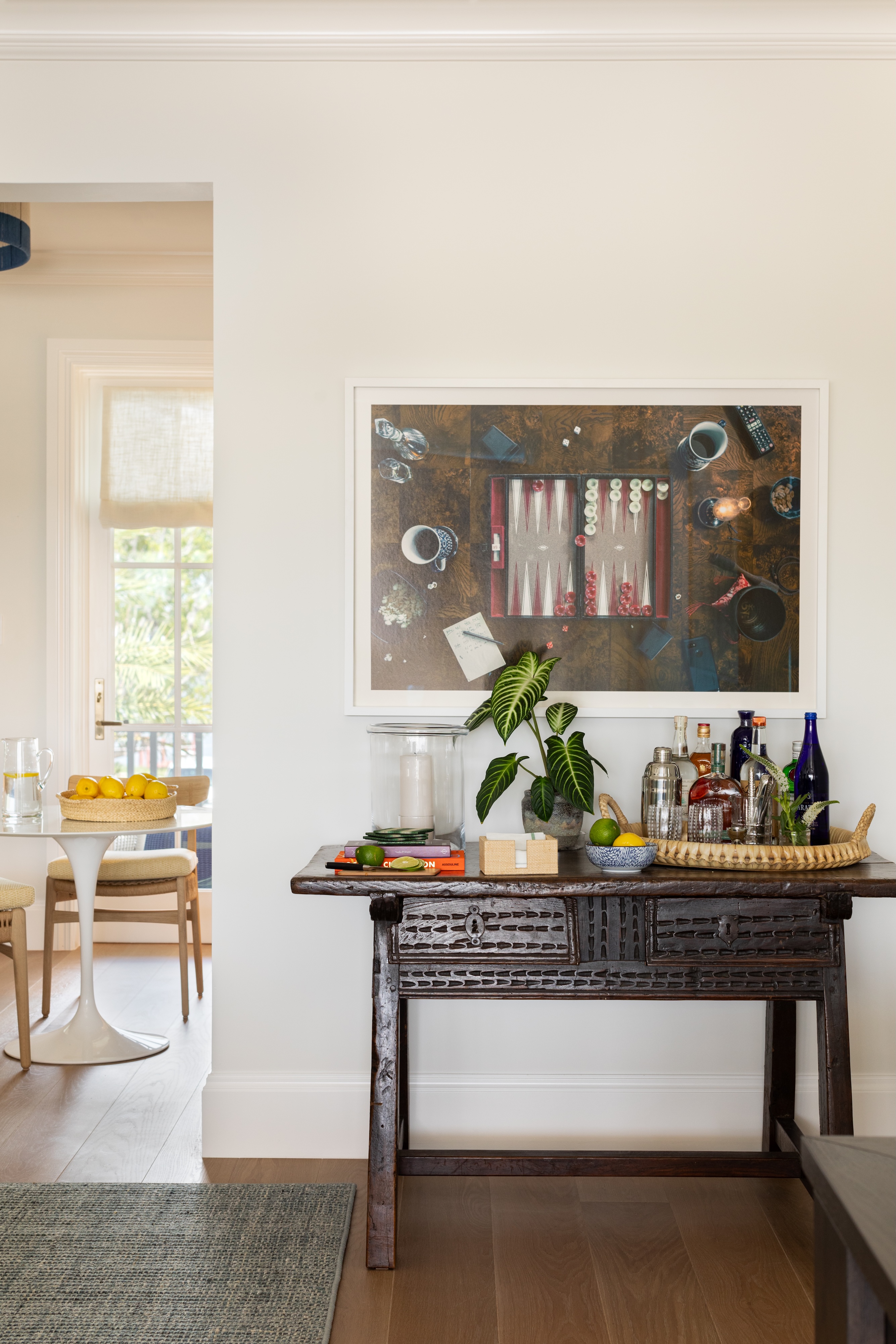 P8 Andrea Goldman Luxury Interior Design Firm Chicago Naples Vacation Home Hallway Console