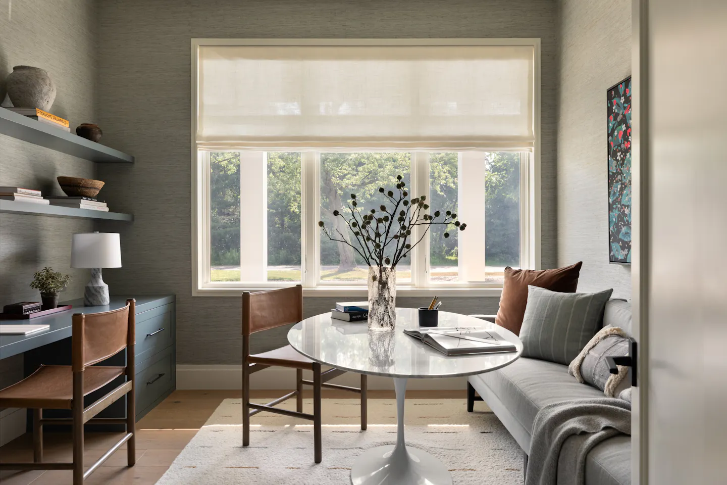 QP Andrea Goldman Luxury Interior Design Firm Chicago Chavin Guestroom Homeoffice