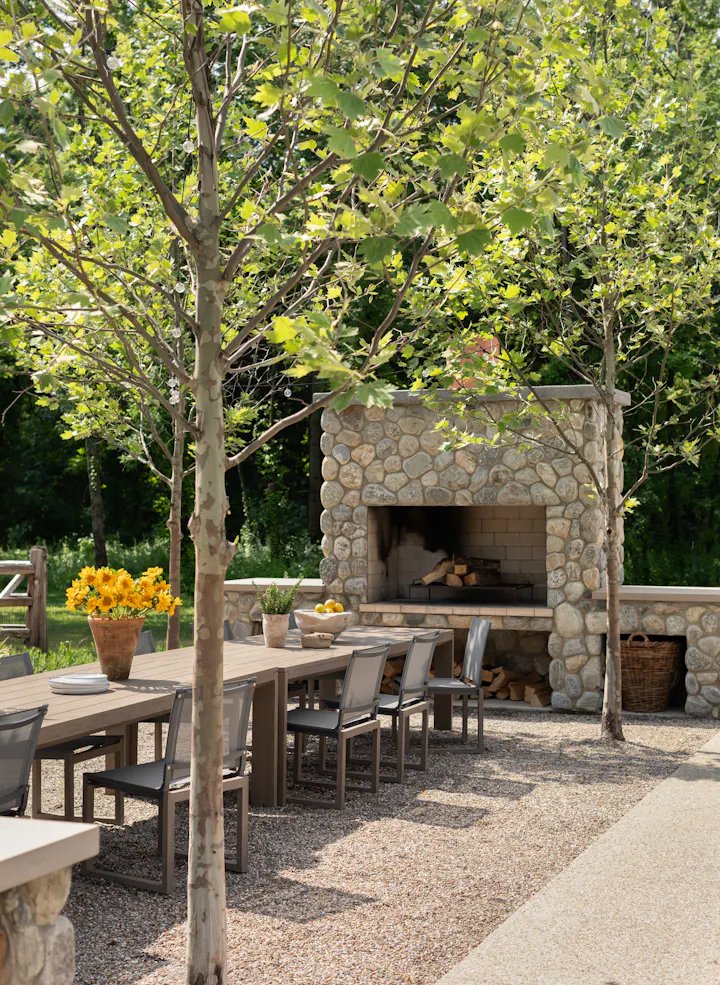 Q0 Andrea Goldman Luxury Interior Design Firm Chicago Chavin Outdoor Dining Cooking