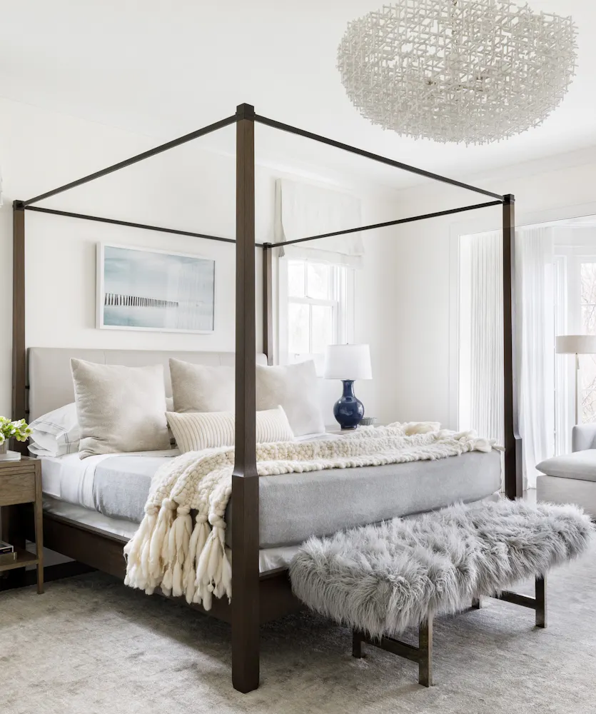 WU Andrea Goldman Luxury Interior Design Firm Chicago Winnetka Compound Primary Bedroom