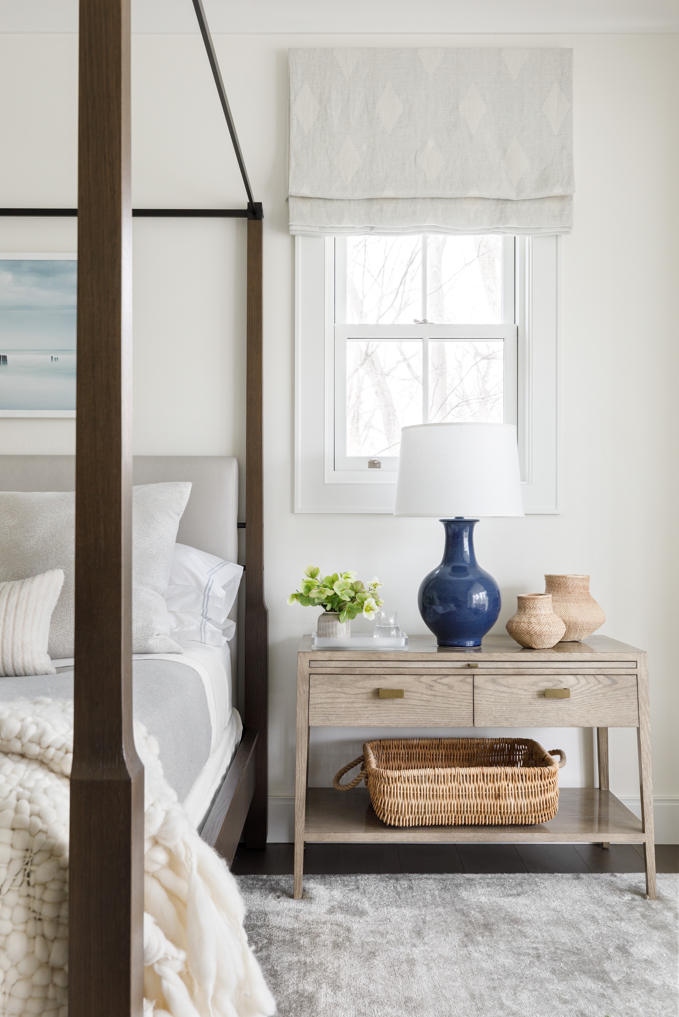 Ww Andrea Goldman Luxury Interior Design Firm Chicago Winnetka Compound Primary Bedroom Nightstand