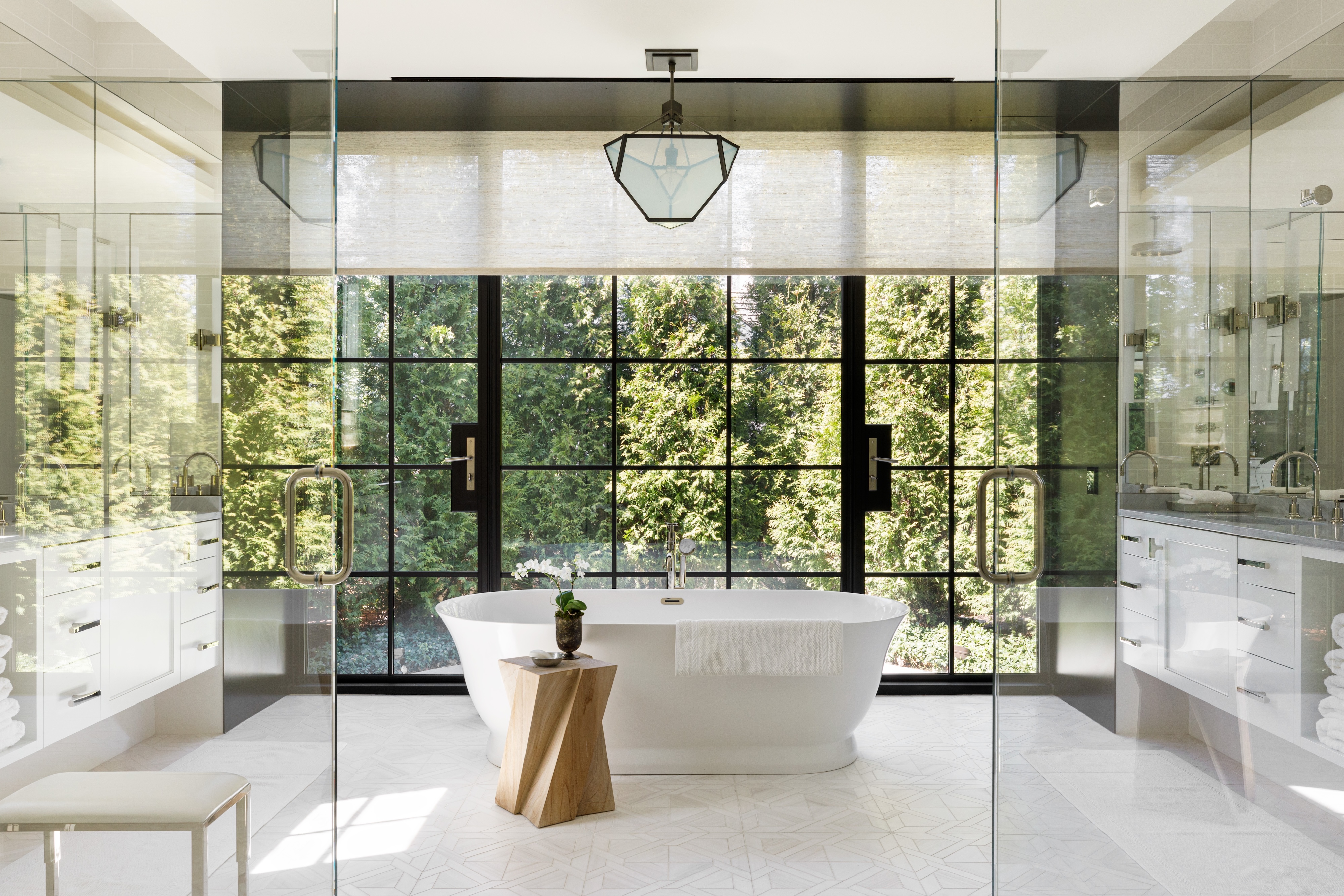 Wx Andrea Goldman Luxury Interior Design Firm Chicago Winnetka Compound Primary Bathroom